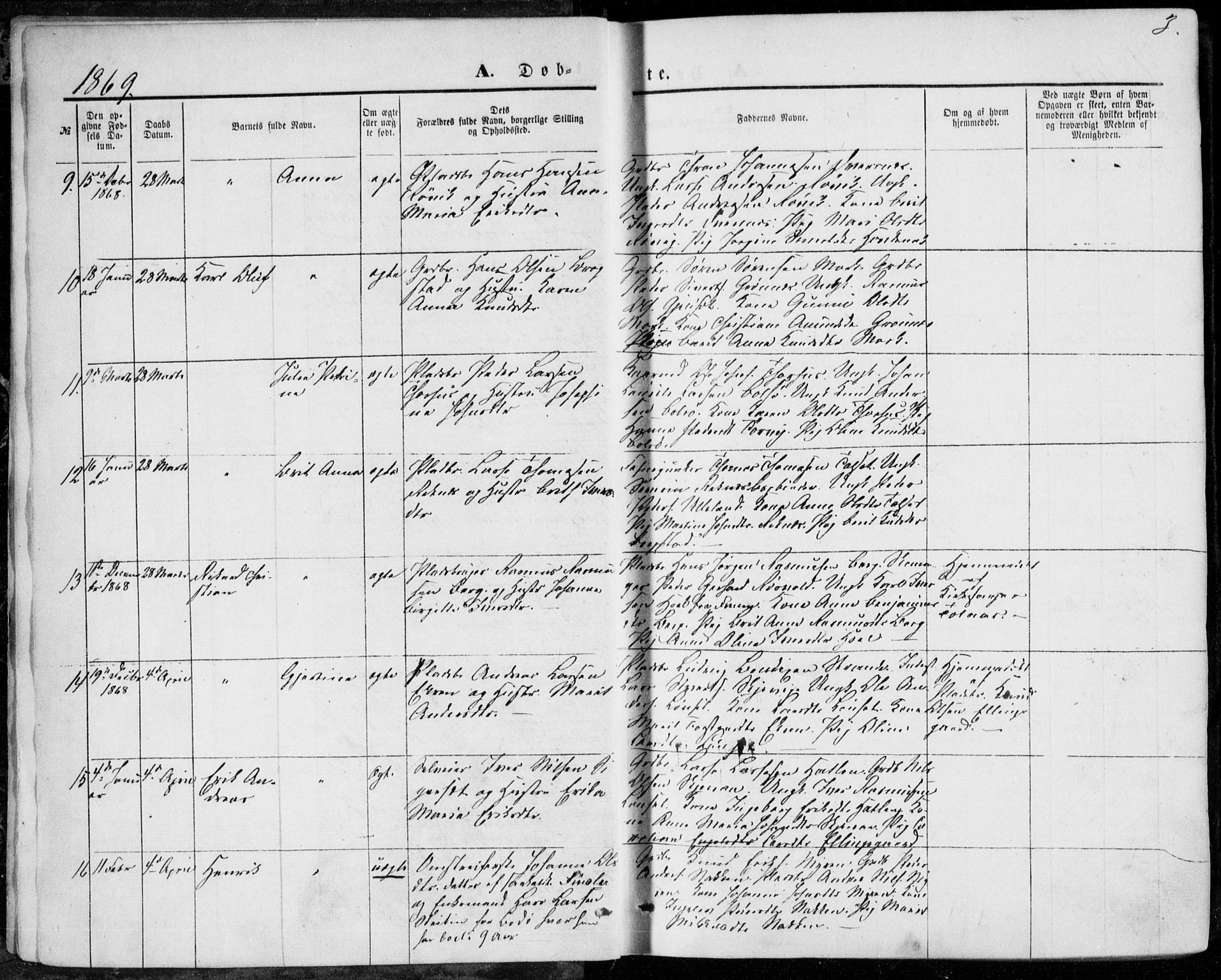 Ministerialprotokoller, klokkerbøker og fødselsregistre - Møre og Romsdal, AV/SAT-A-1454/555/L0655: Parish register (official) no. 555A05, 1869-1886, p. 3