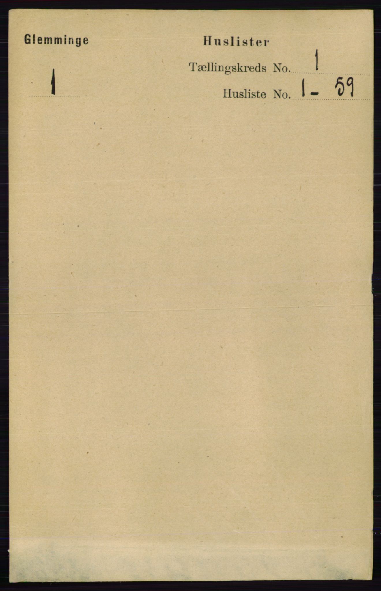 RA, 1891 census for 0132 Glemmen, 1891, p. 44