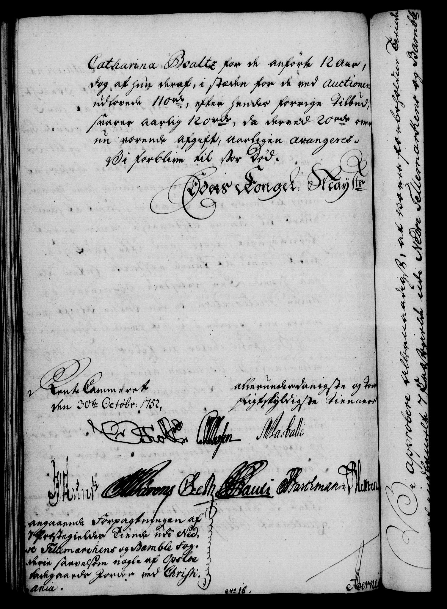 Rentekammeret, Kammerkanselliet, RA/EA-3111/G/Gf/Gfa/L0034: Norsk relasjons- og resolusjonsprotokoll (merket RK 52.34), 1752, p. 607