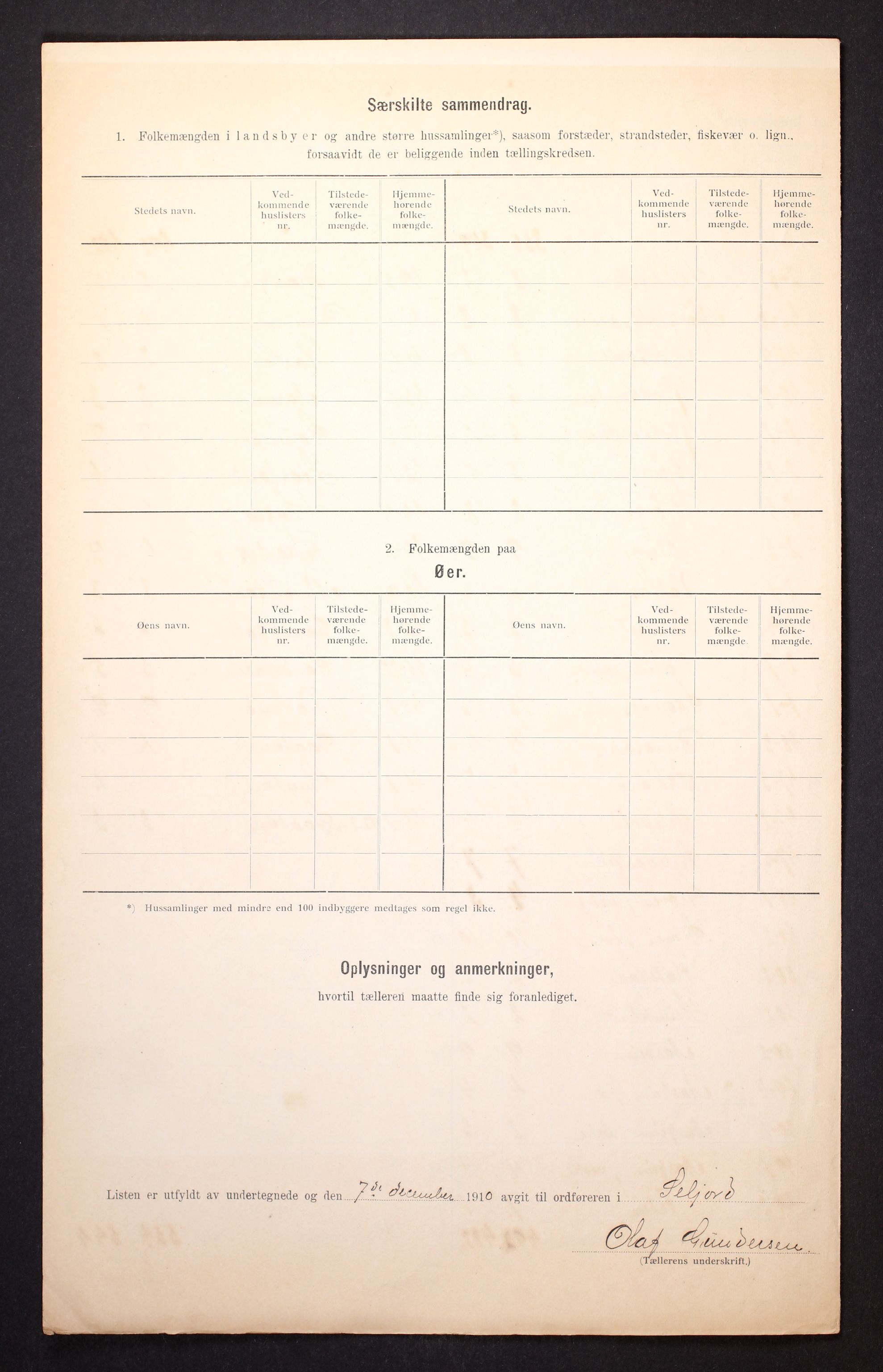 RA, 1910 census for Seljord, 1910, p. 33