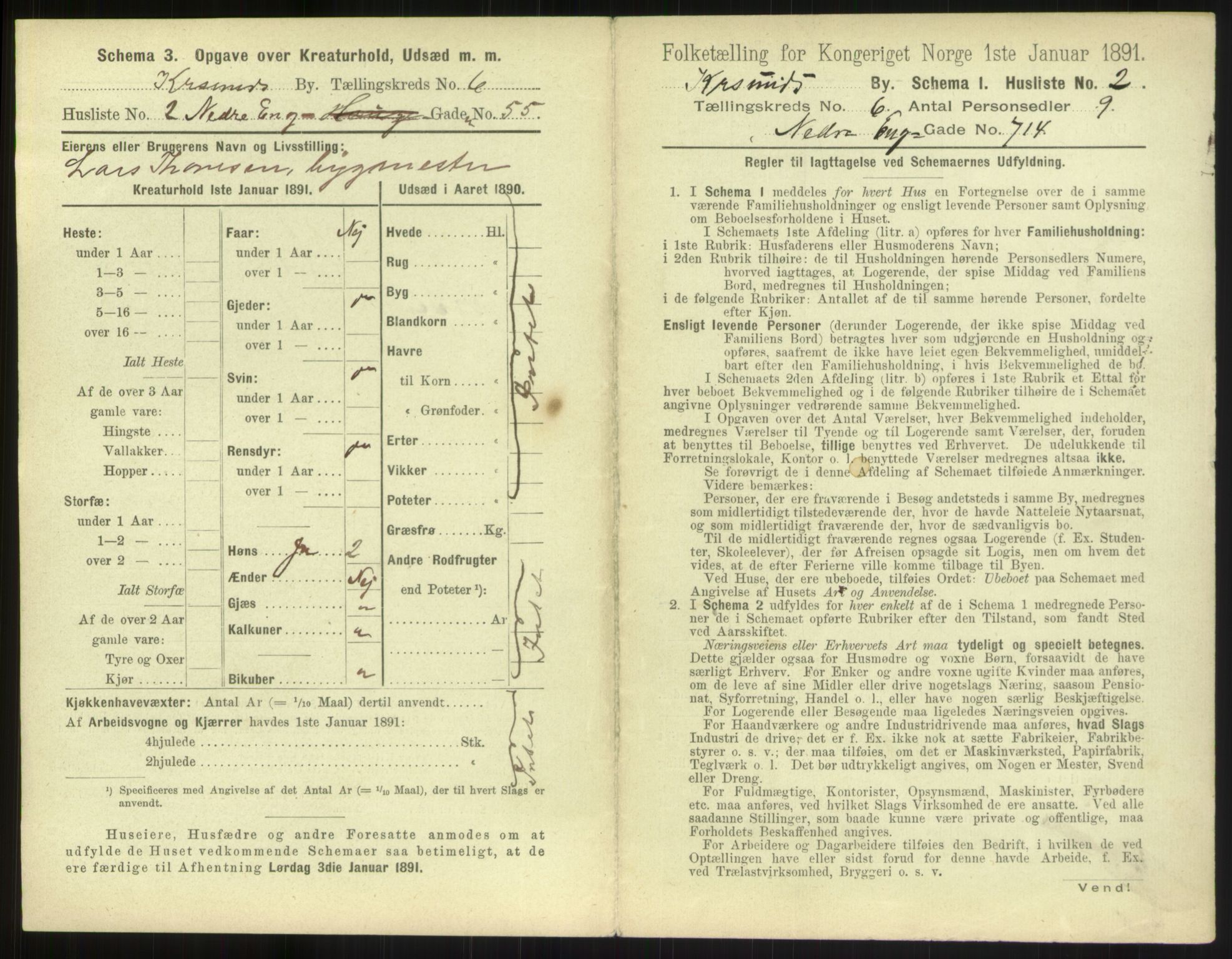 RA, 1891 census for 1503 Kristiansund, 1891, p. 538