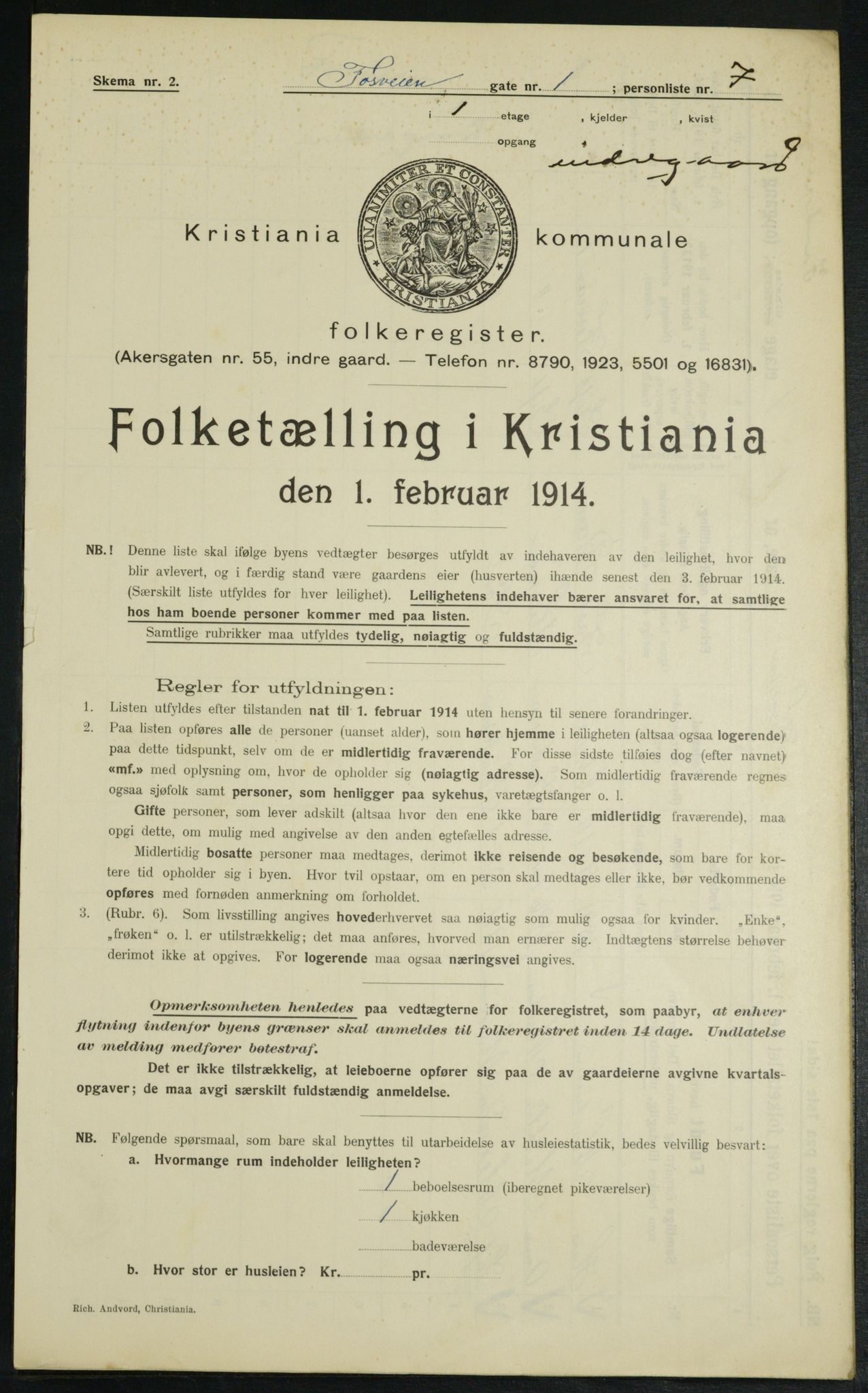 OBA, Municipal Census 1914 for Kristiania, 1914, p. 24826