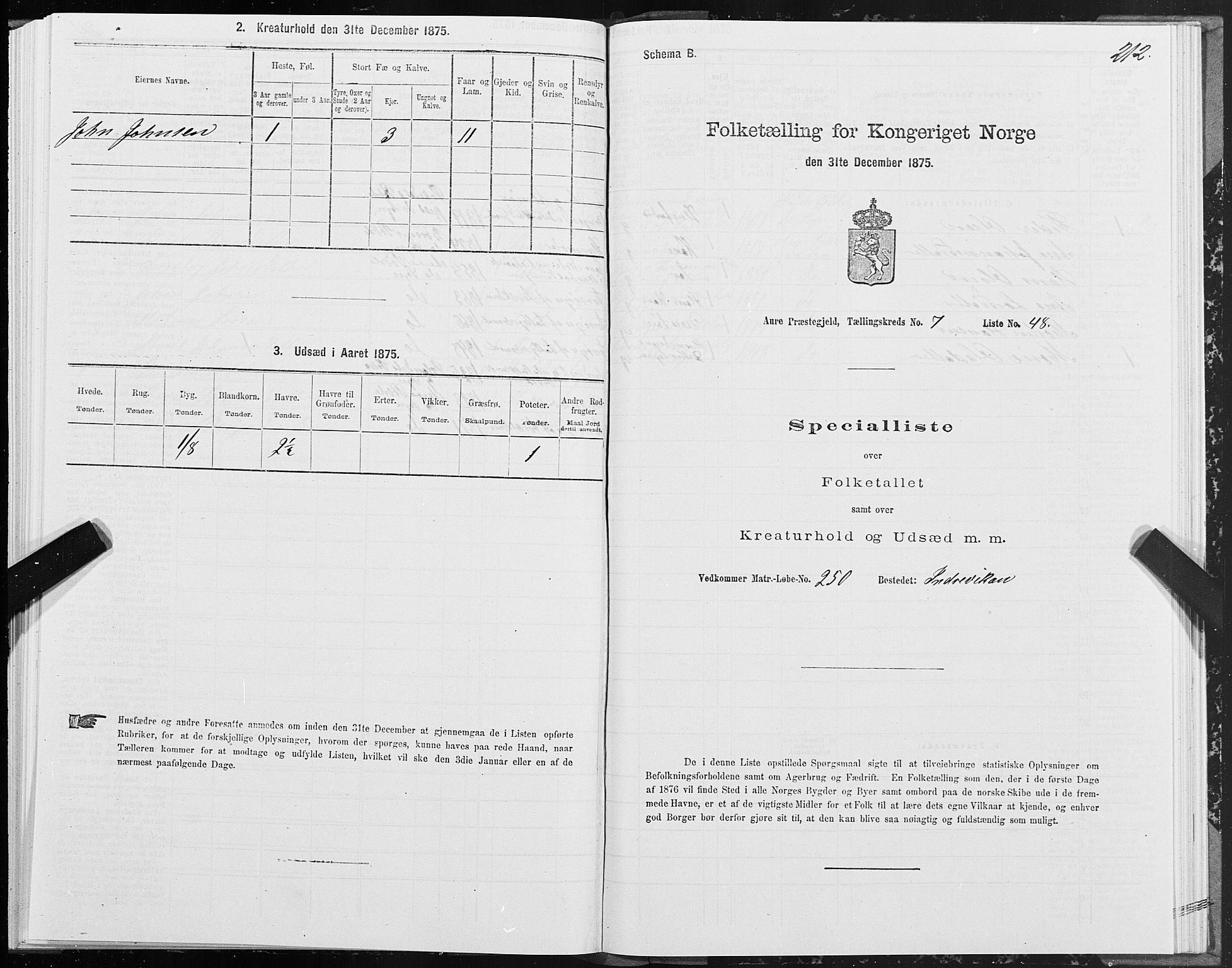 SAT, 1875 census for 1569P Aure, 1875, p. 5212