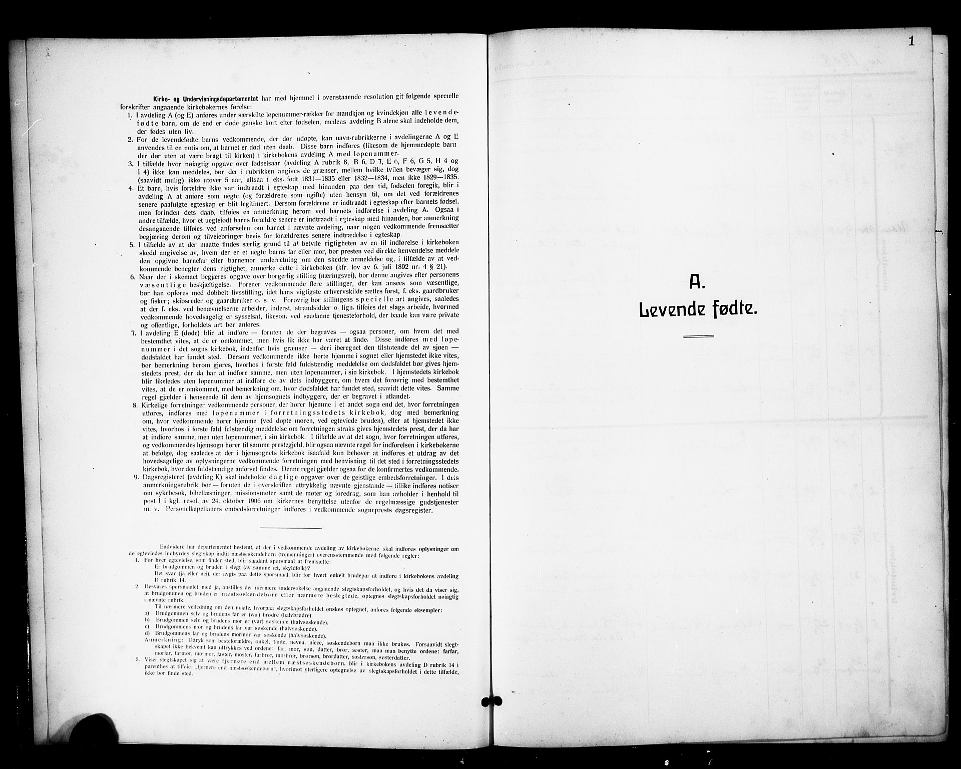 Klepp sokneprestkontor, SAST/A-101803/001/3/30BB/L0007: Parish register (copy) no. B 7, 1908-1934, p. 1