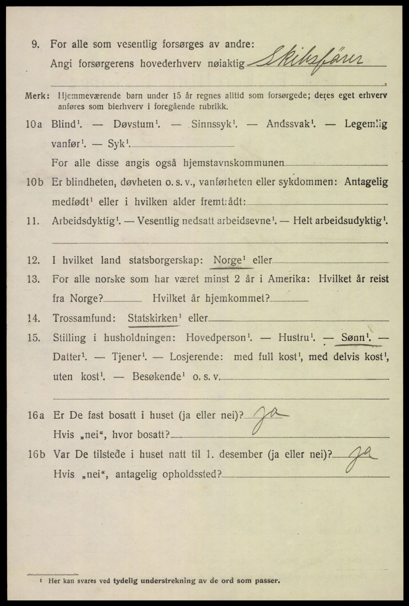 SAK, 1920 census for Hisøy, 1920, p. 2387