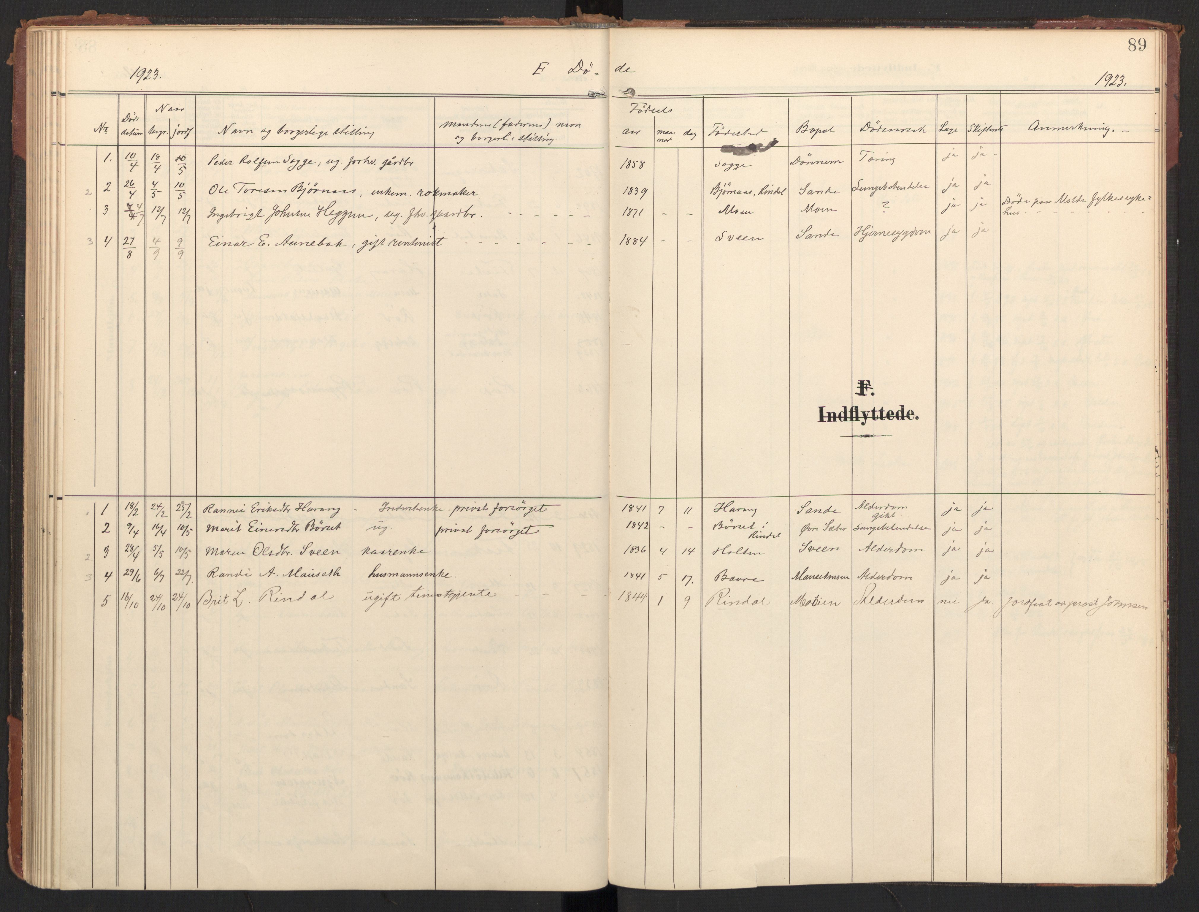 Ministerialprotokoller, klokkerbøker og fødselsregistre - Møre og Romsdal, AV/SAT-A-1454/597/L1063: Parish register (official) no. 597A02, 1905-1923, p. 89