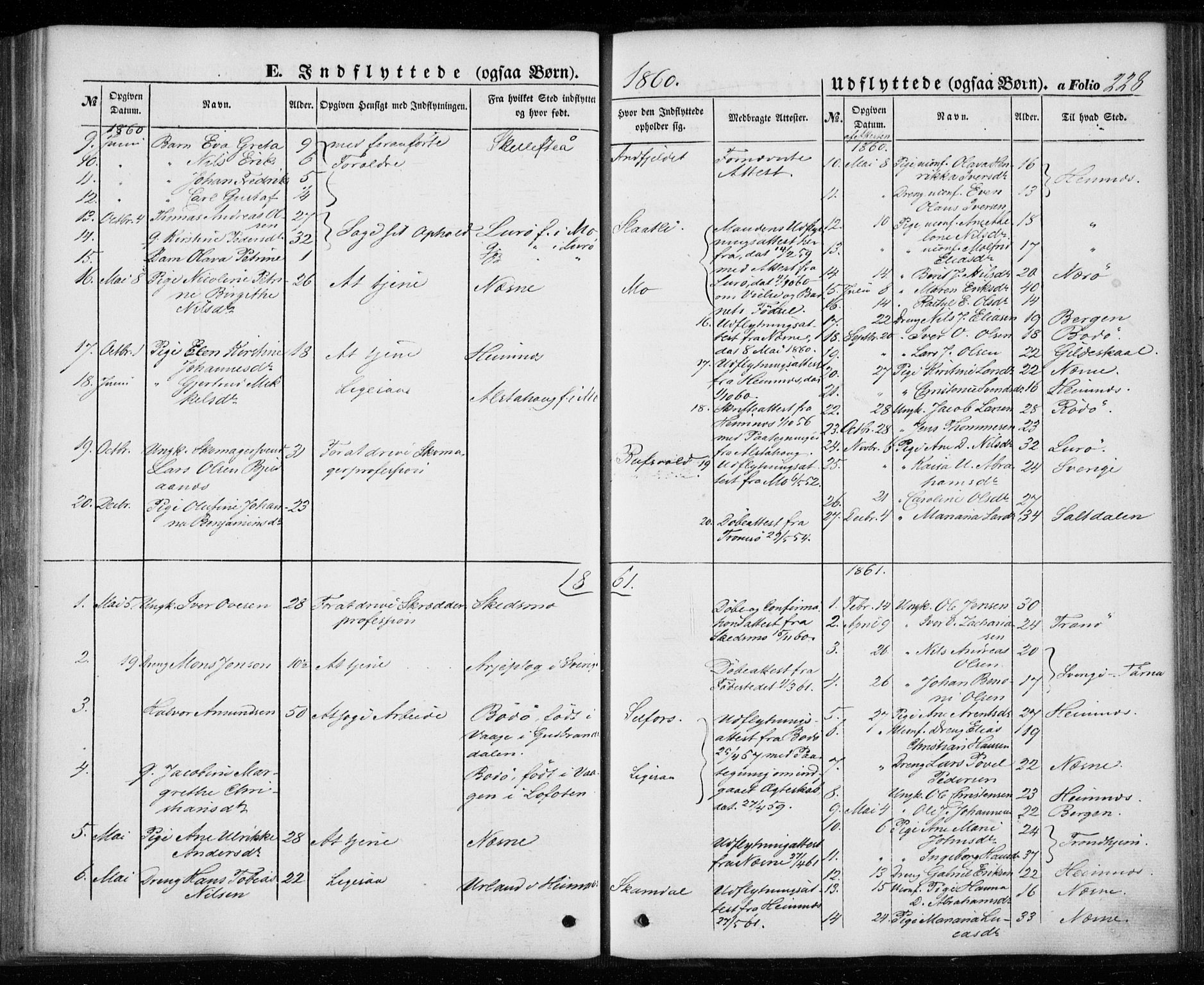 Ministerialprotokoller, klokkerbøker og fødselsregistre - Nordland, SAT/A-1459/827/L0392: Parish register (official) no. 827A04, 1853-1866, p. 228