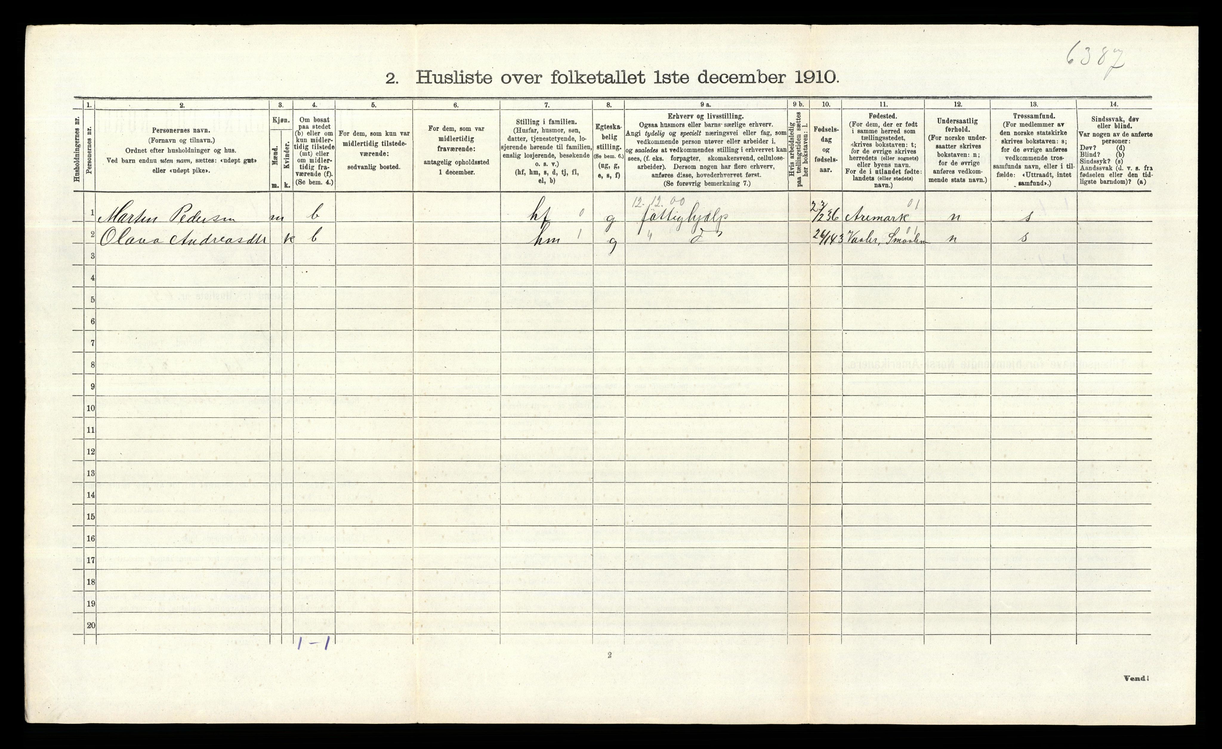 RA, 1910 census for Rygge, 1910, p. 743