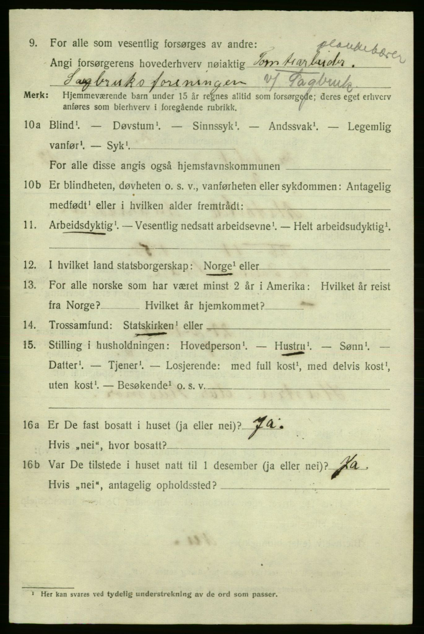 SAO, 1920 census for Fredrikshald, 1920, p. 19888