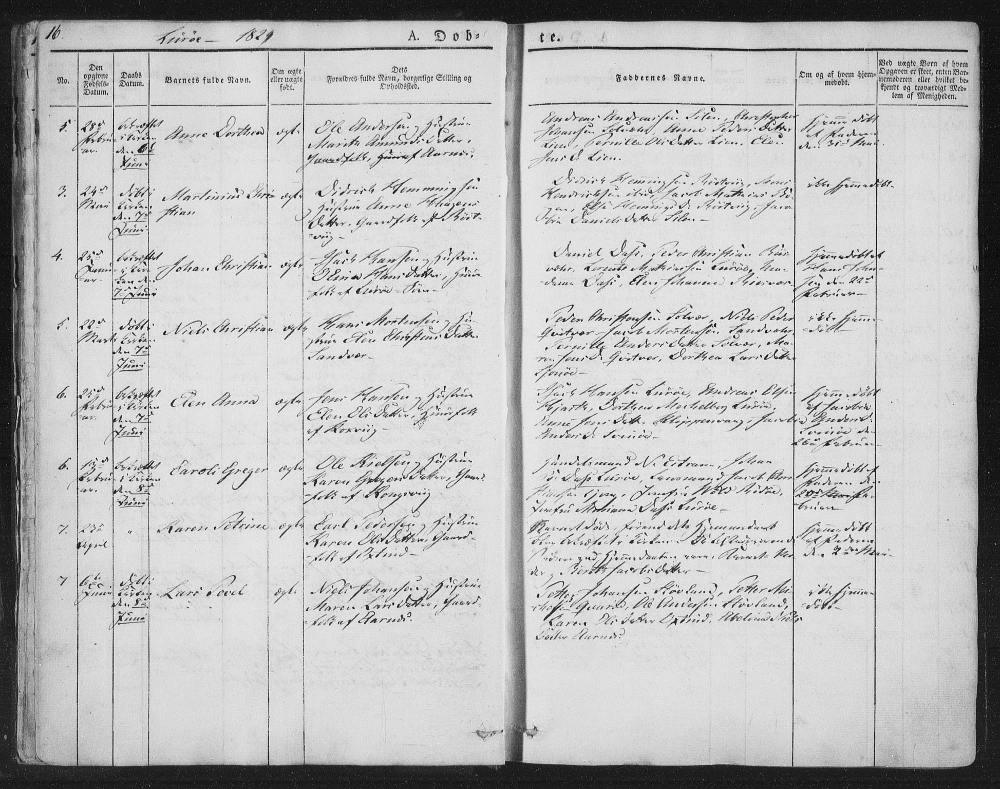 Ministerialprotokoller, klokkerbøker og fødselsregistre - Nordland, SAT/A-1459/839/L0565: Parish register (official) no. 839A02, 1825-1862, p. 16