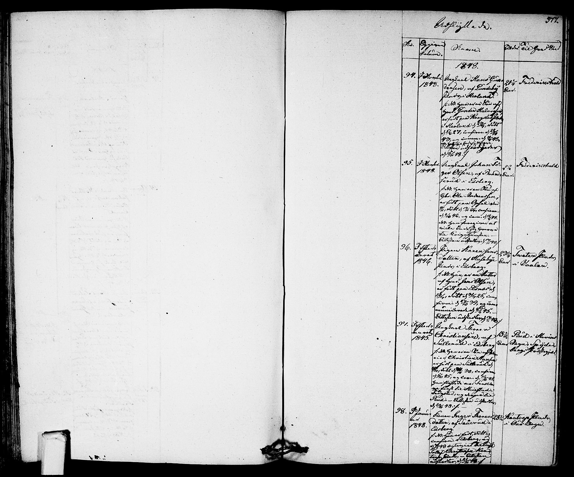 Eidsberg prestekontor Kirkebøker, AV/SAO-A-10905/F/Fa/L0008: Parish register (official) no. I 8, 1832-1848, p. 377