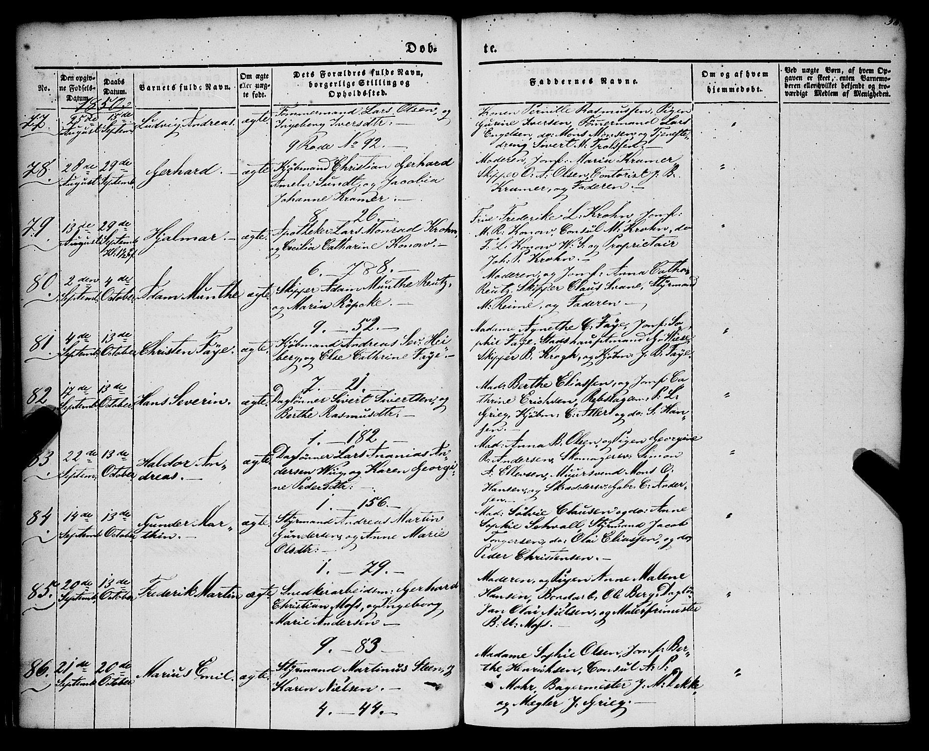 Nykirken Sokneprestembete, SAB/A-77101/H/Haa/L0014: Parish register (official) no. B 1, 1844-1858, p. 56