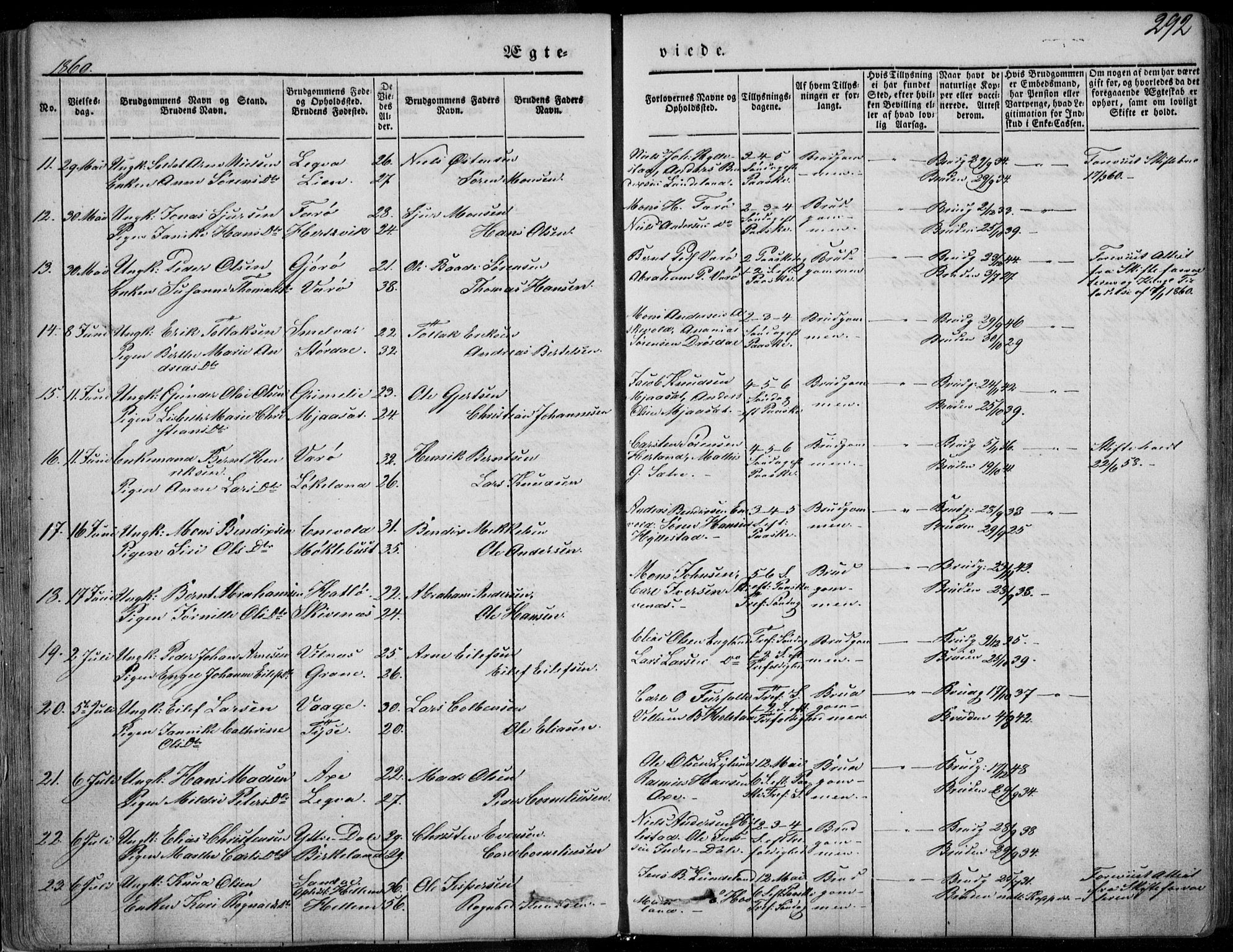 Askvoll sokneprestembete, AV/SAB-A-79501/H/Haa/Haaa/L0011/0002: Parish register (official) no. A 11 II, 1845-1878, p. 292