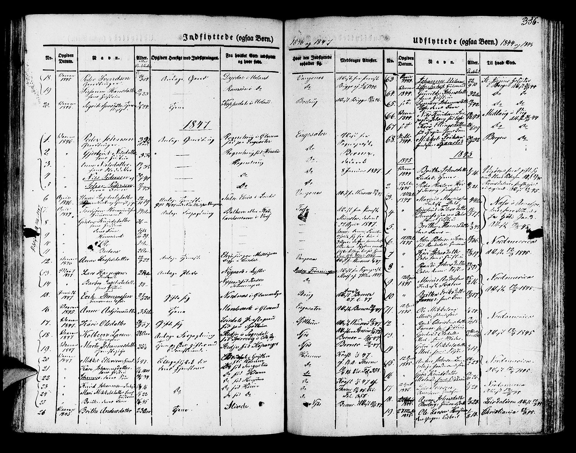 Leikanger sokneprestembete, AV/SAB-A-81001/H/Haa/Haaa/L0007: Parish register (official) no. A 7, 1838-1851, p. 356