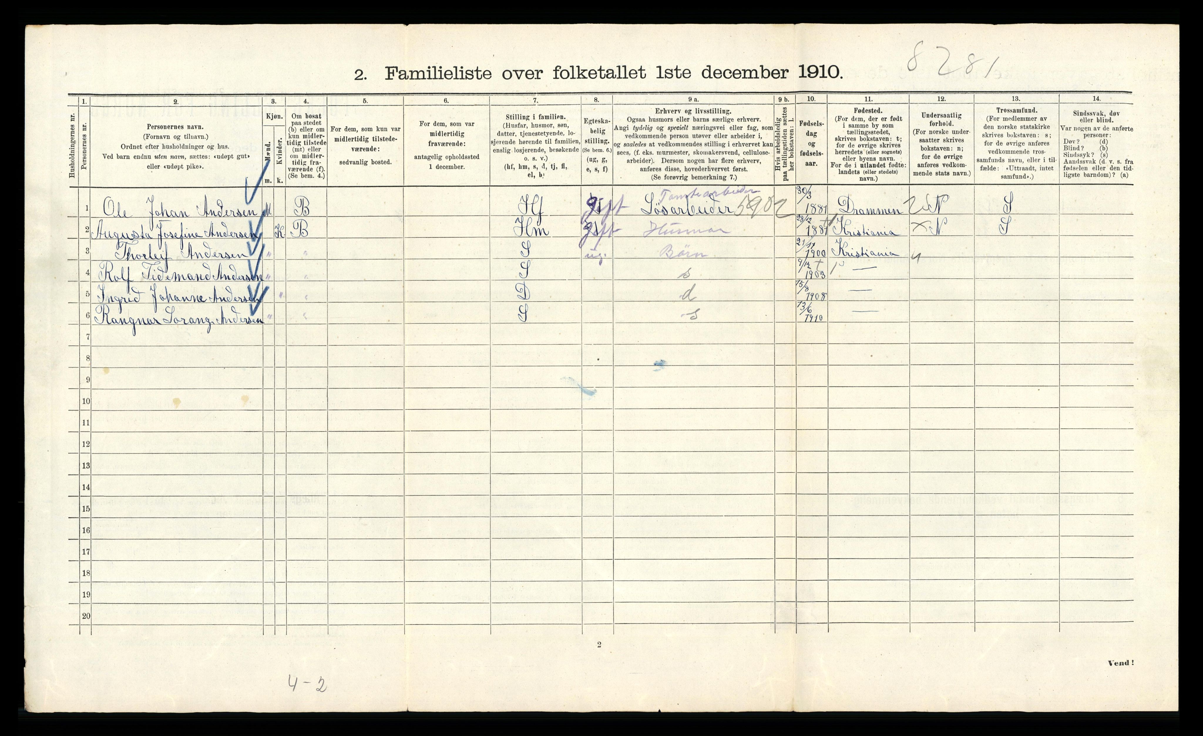 RA, 1910 census for Kristiania, 1910, p. 80766
