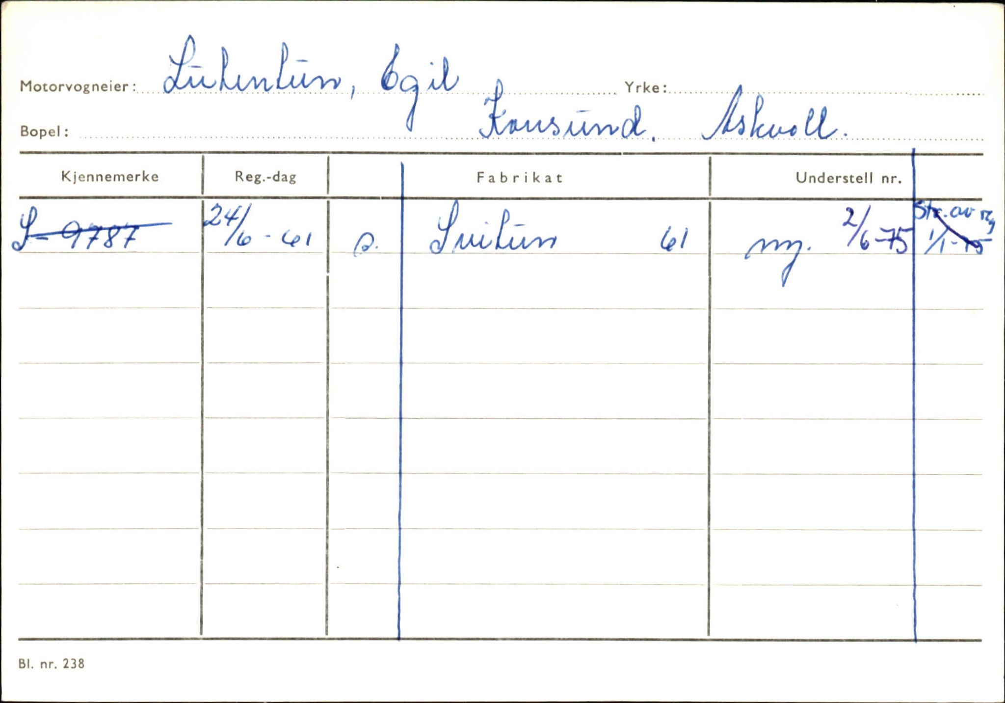 Statens vegvesen, Sogn og Fjordane vegkontor, AV/SAB-A-5301/4/F/L0132: Eigarregister Askvoll A-Å. Balestrand A-Å, 1945-1975, p. 810