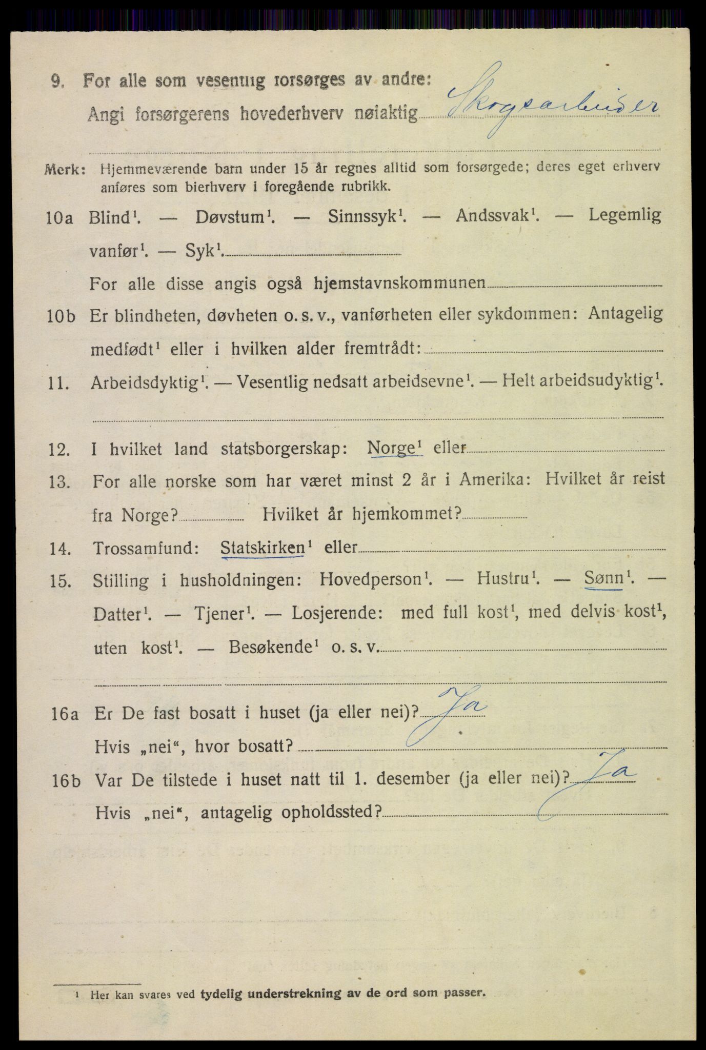 SAH, 1920 census for Alvdal, 1920, p. 3967