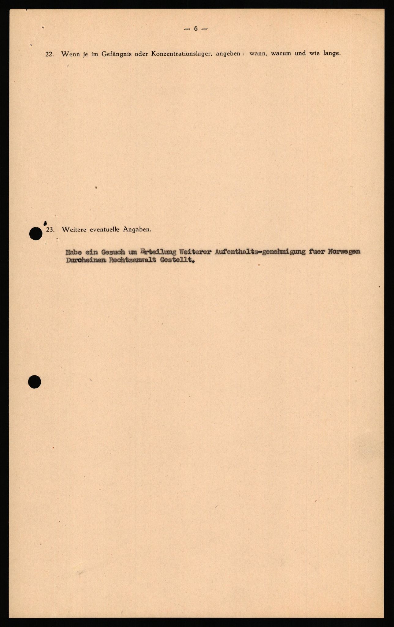 Forsvaret, Forsvarets overkommando II, AV/RA-RAFA-3915/D/Db/L0026: CI Questionaires. Tyske okkupasjonsstyrker i Norge. Tyskere., 1945-1946, p. 62