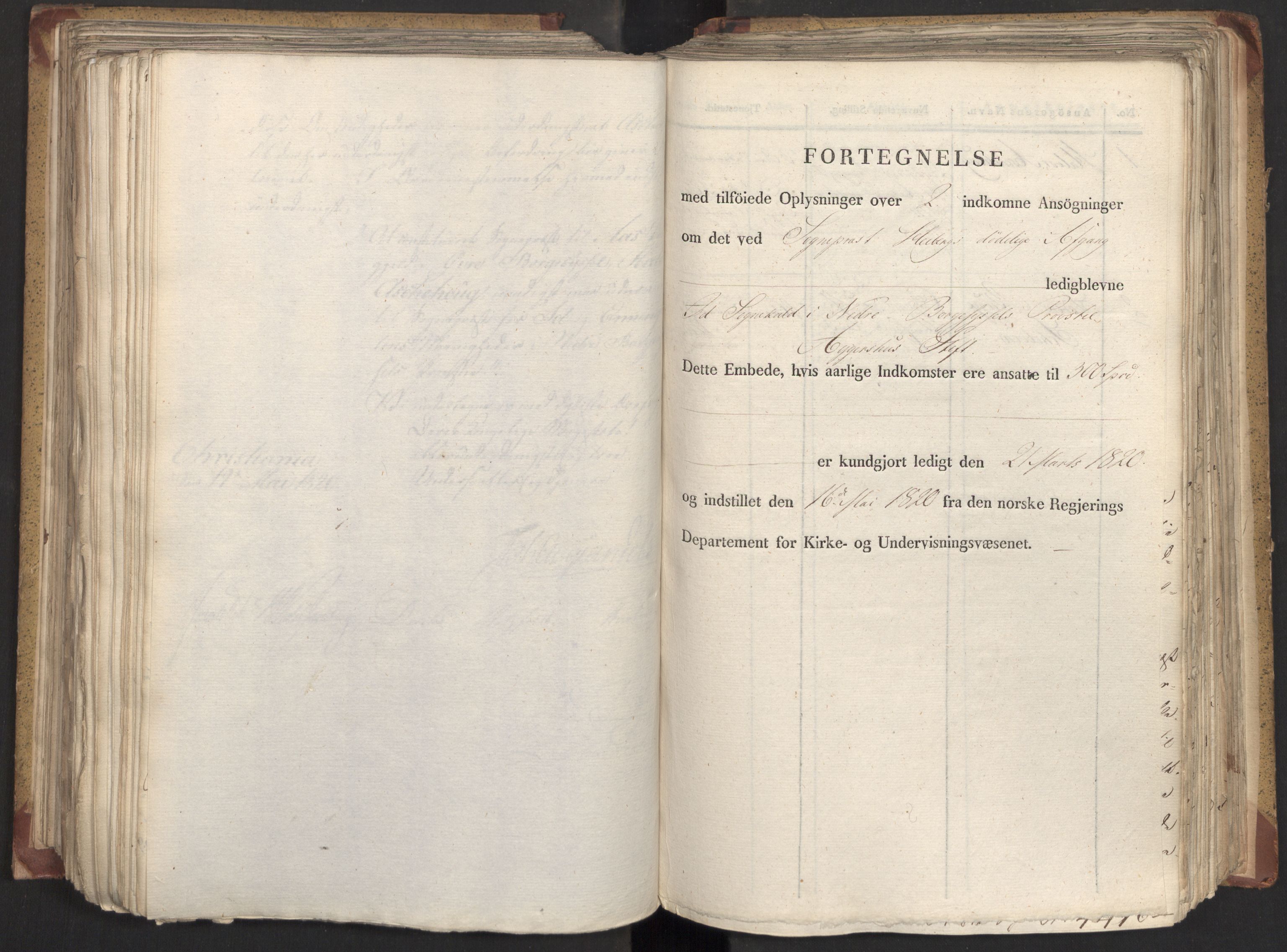 Statsrådsavdelingen i Stockholm, RA/S-1003/D/Da/L0022: Regjeringsinnstillinger nr. 4399-4565, 1820, p. 309