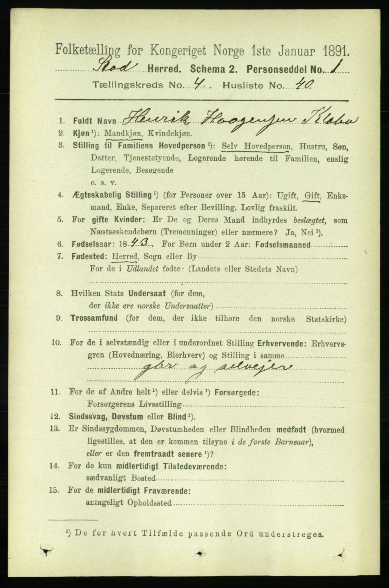 RA, 1891 census for 1734 Stod, 1891, p. 1976