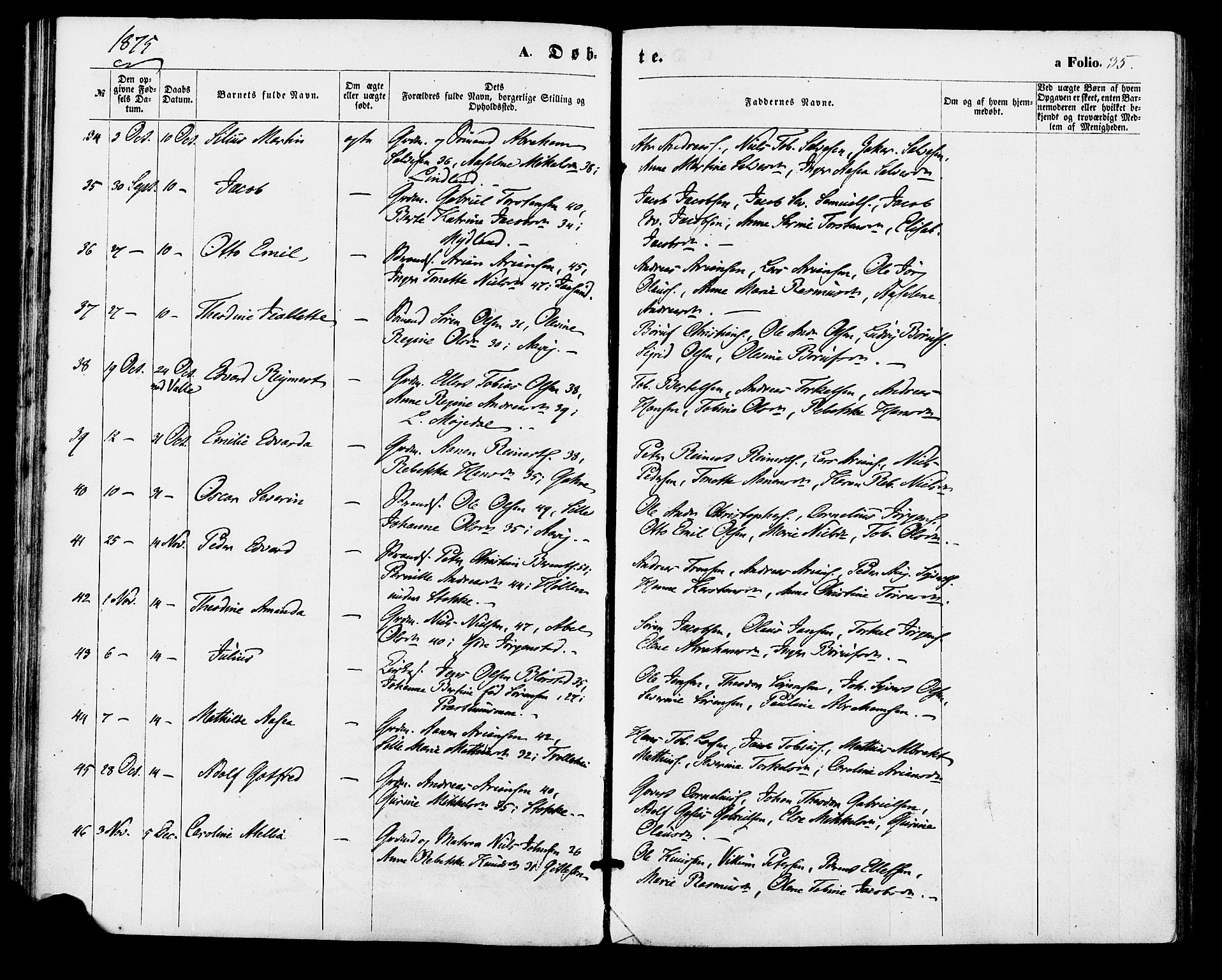 Sør-Audnedal sokneprestkontor, SAK/1111-0039/F/Fa/Faa/L0003: Parish register (official) no. A 3, 1868-1883, p. 35