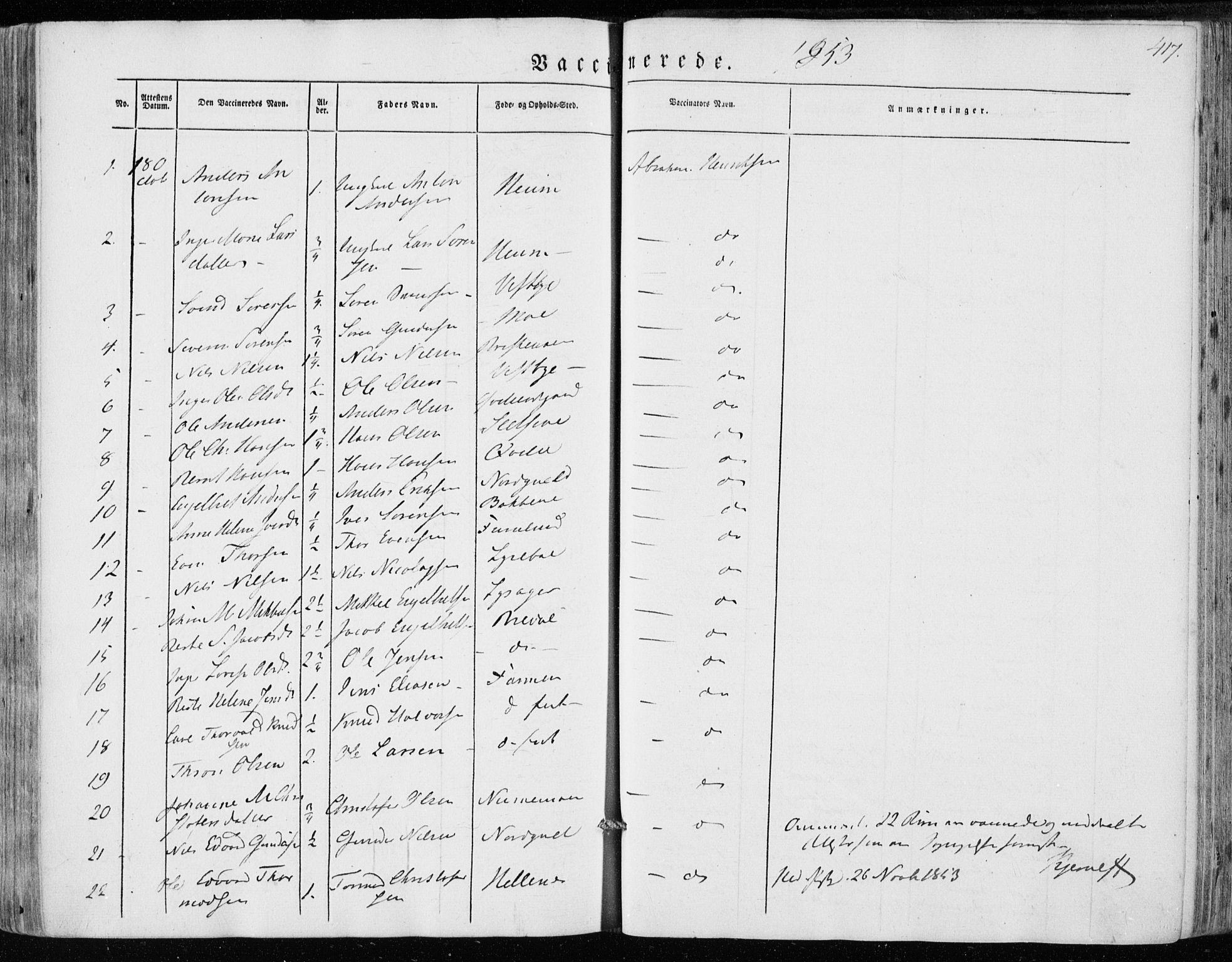 Hedrum kirkebøker, AV/SAKO-A-344/F/Fa/L0006: Parish register (official) no. I 6, 1849-1857, p. 417