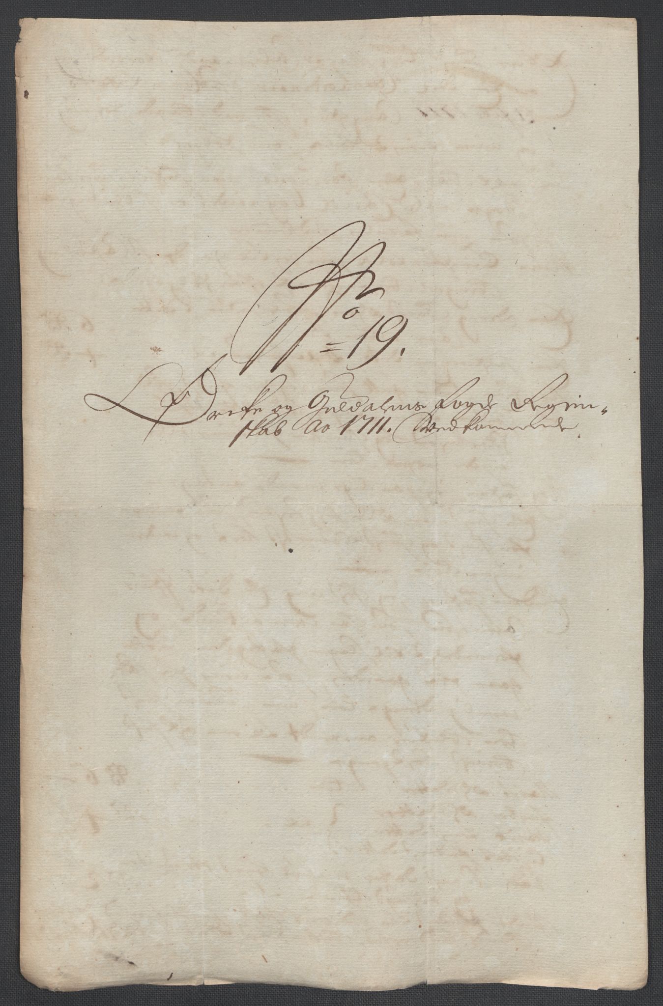 Rentekammeret inntil 1814, Reviderte regnskaper, Fogderegnskap, AV/RA-EA-4092/R60/L3962: Fogderegnskap Orkdal og Gauldal, 1711, p. 119