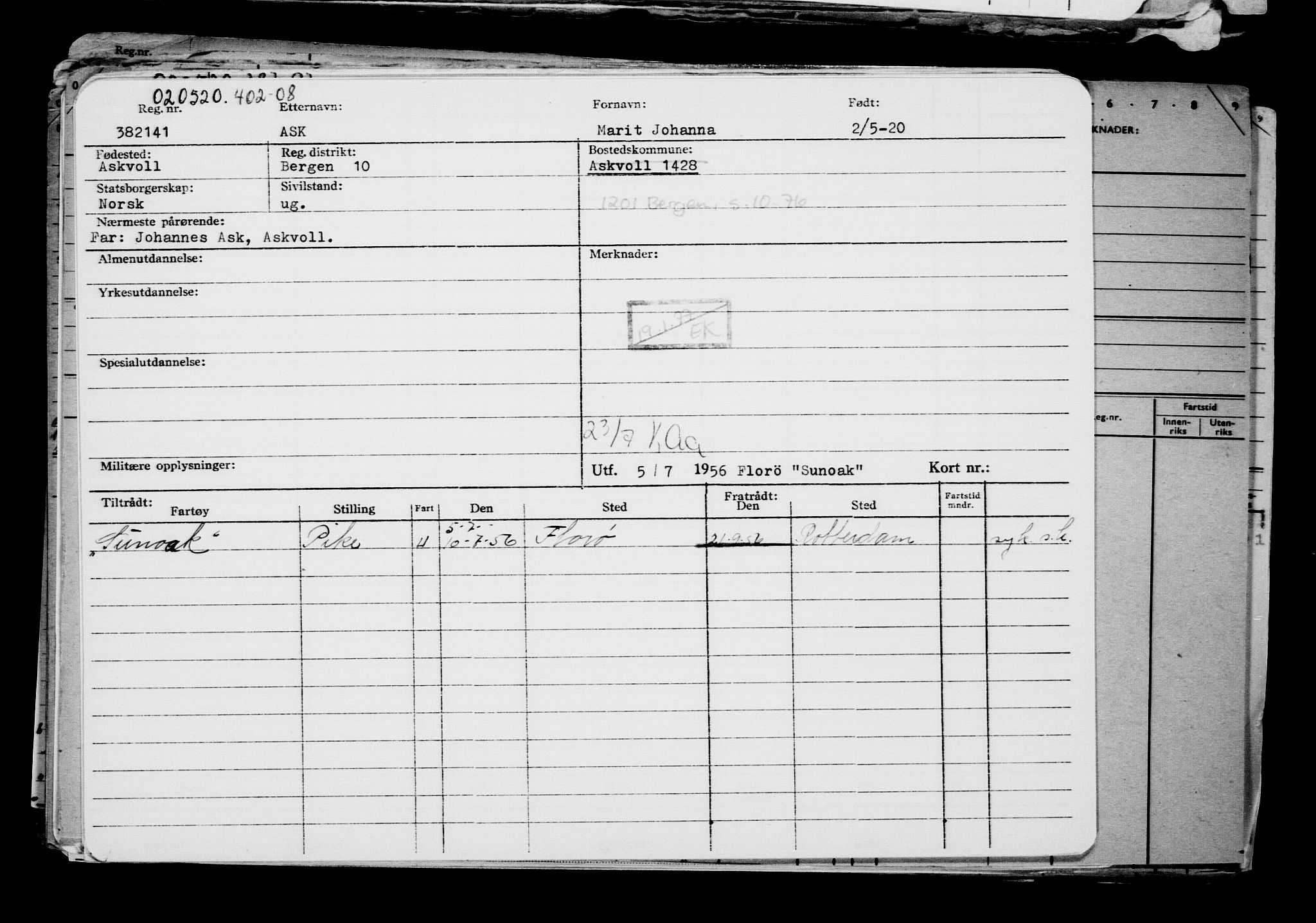 Direktoratet for sjømenn, AV/RA-S-3545/G/Gb/L0180: Hovedkort, 1920, p. 271