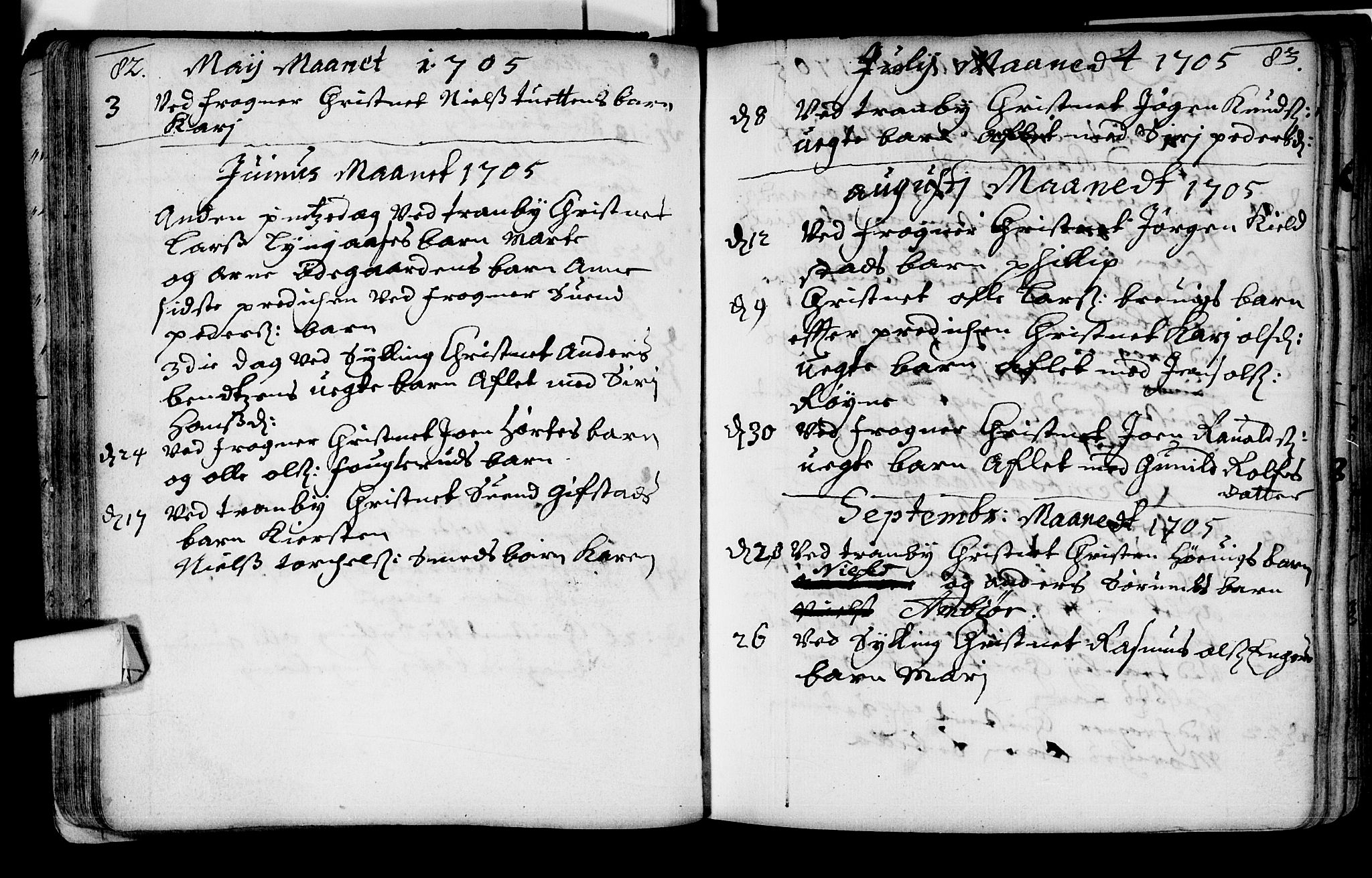 Lier kirkebøker, AV/SAKO-A-230/F/Fa/L0002: Parish register (official) no. I 2, 1701-1726, p. 82-83