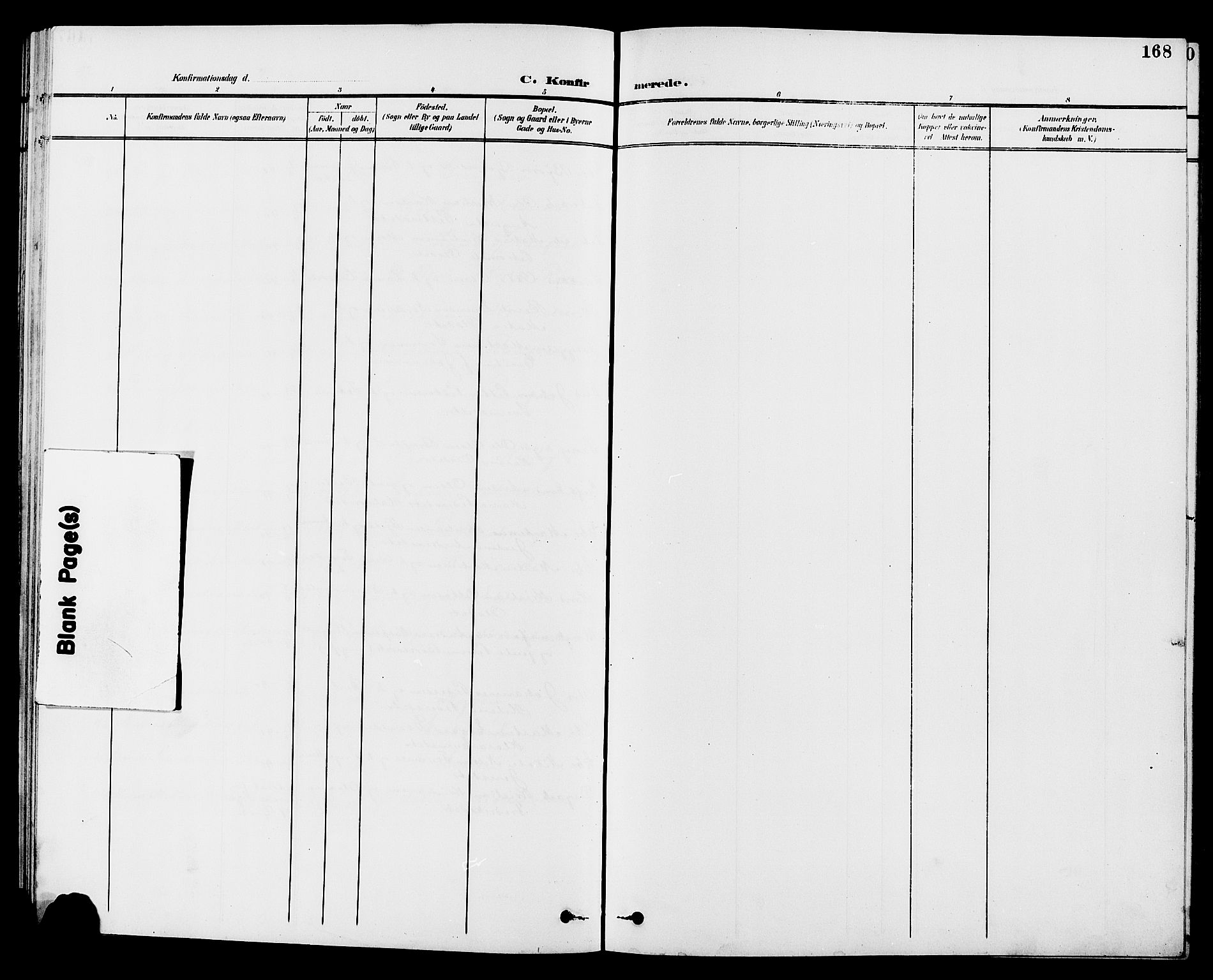 Vestre Toten prestekontor, SAH/PREST-108/H/Ha/Hab/L0010: Parish register (copy) no. 10, 1900-1912, p. 168