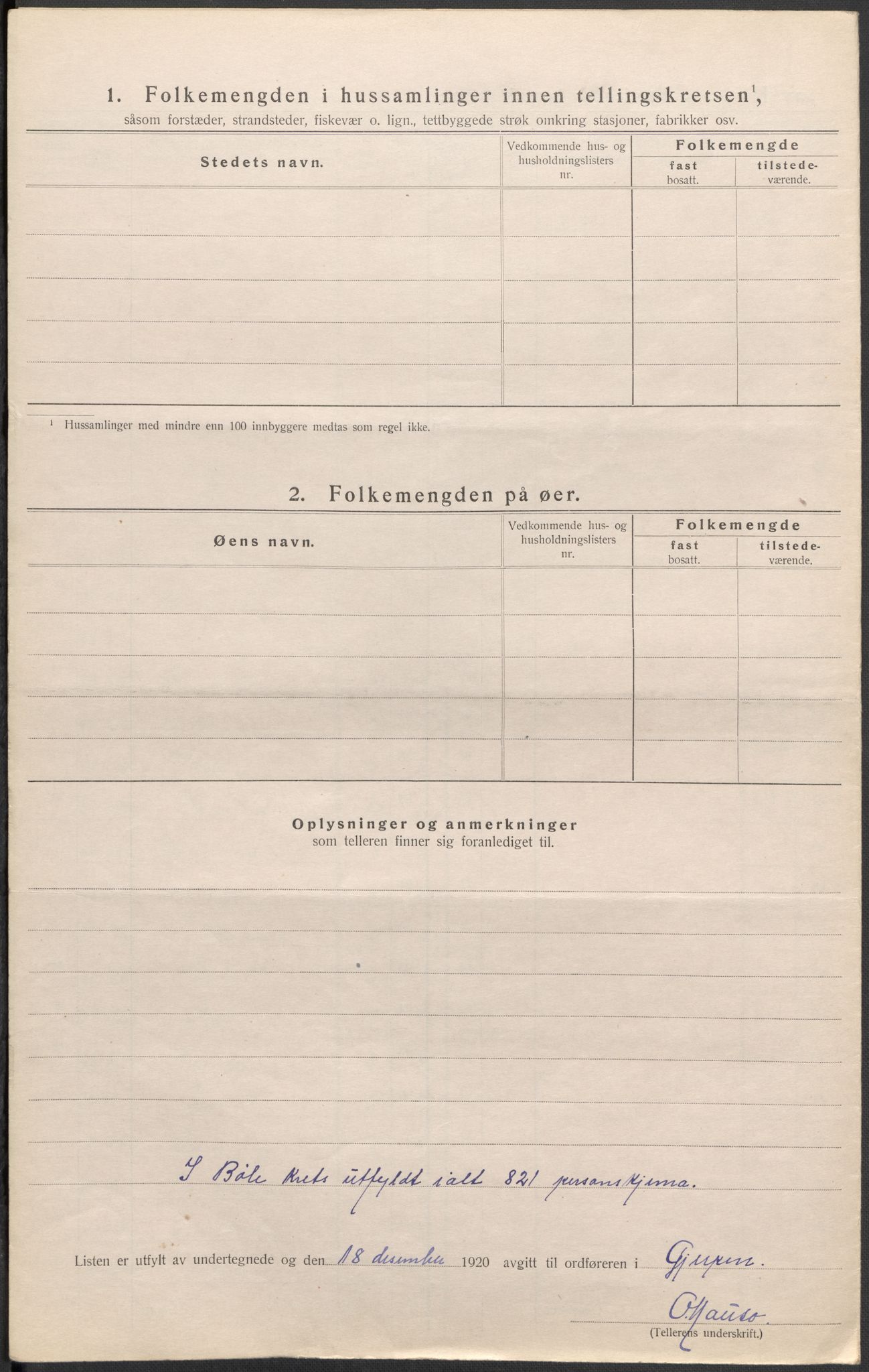 SAKO, 1920 census for Gjerpen, 1920, p. 51