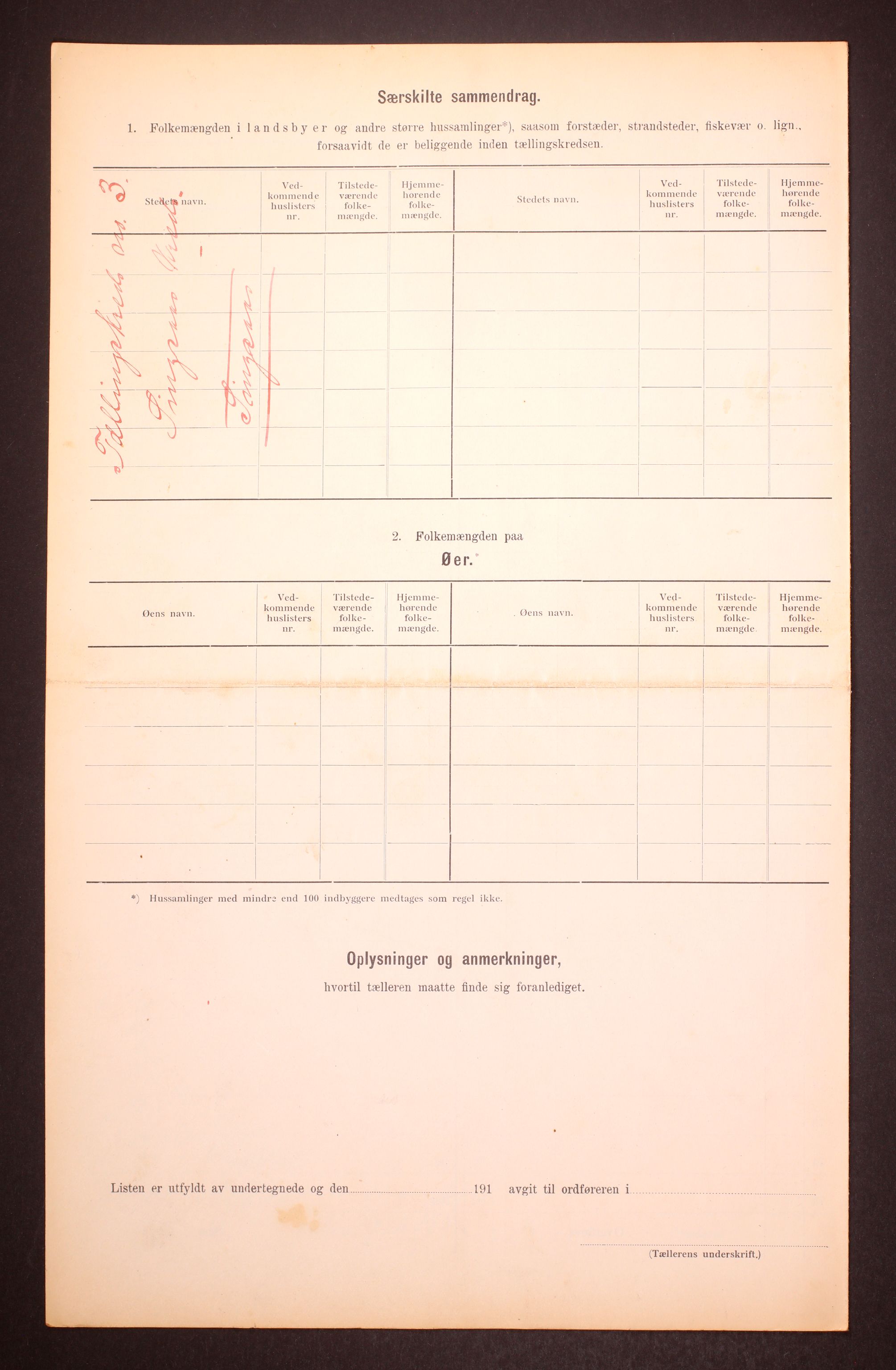 RA, 1910 census for Singsås, 1910, p. 13