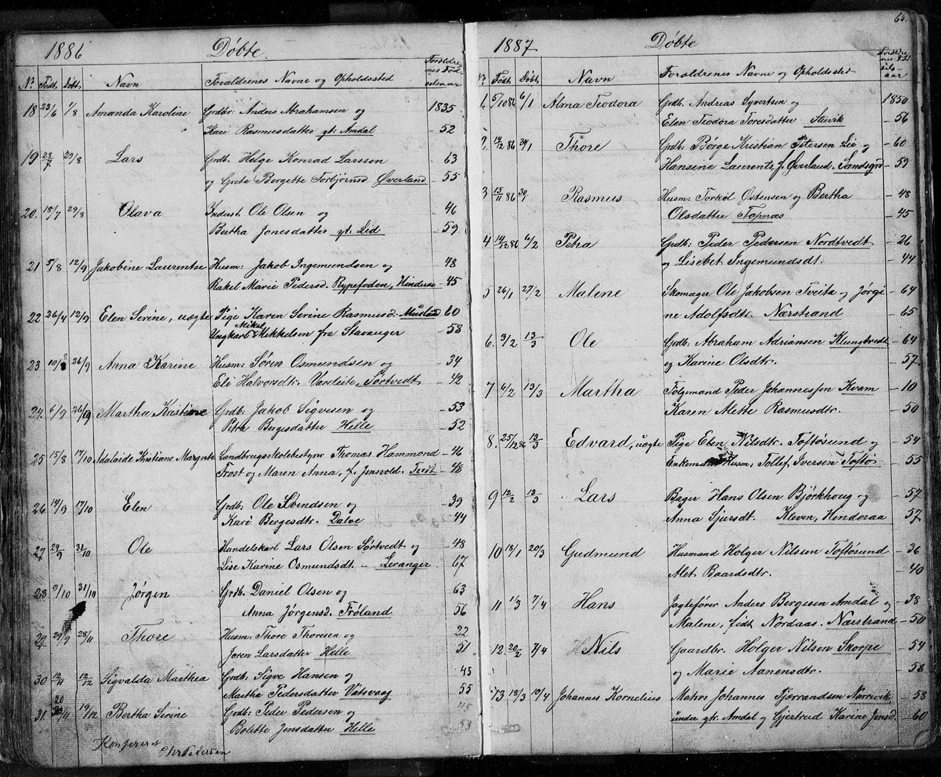 Nedstrand sokneprestkontor, SAST/A-101841/01/V: Parish register (copy) no. B 3, 1848-1933, p. 66
