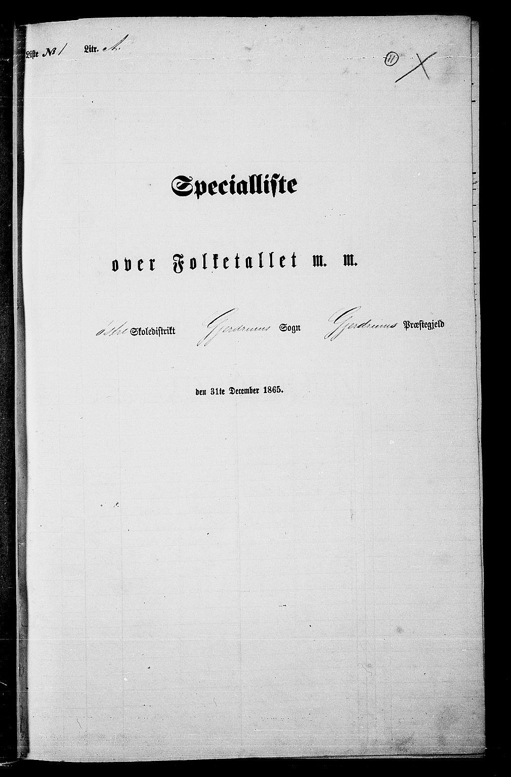RA, 1865 census for Gjerdrum, 1865, p. 10