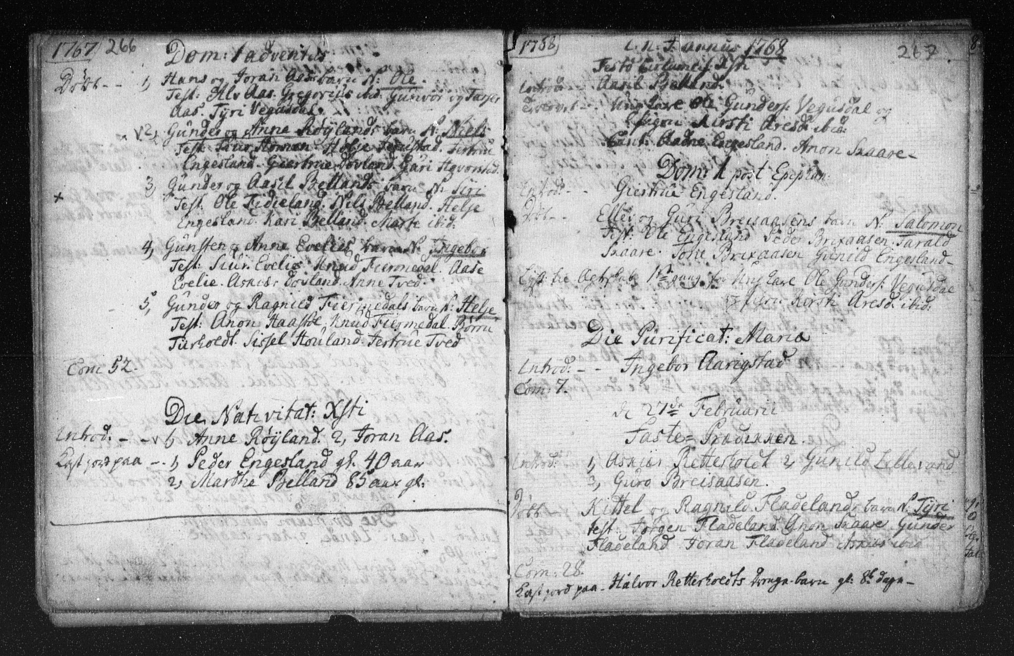 Herefoss sokneprestkontor, AV/SAK-1111-0019/F/Fa/Fab/L0001: Parish register (official) no. A 1, 1704-1779, p. 266-267