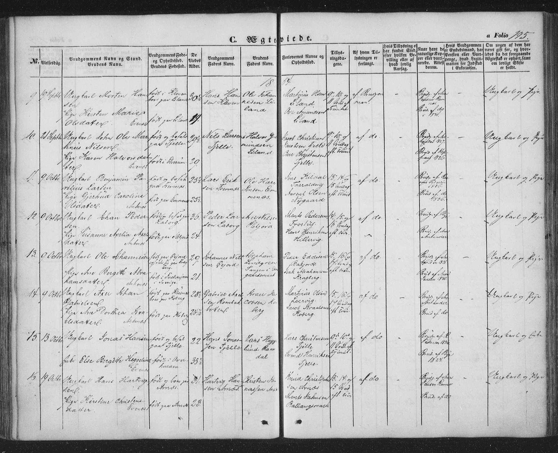 Ministerialprotokoller, klokkerbøker og fødselsregistre - Nordland, AV/SAT-A-1459/863/L0895: Parish register (official) no. 863A07, 1851-1860, p. 195