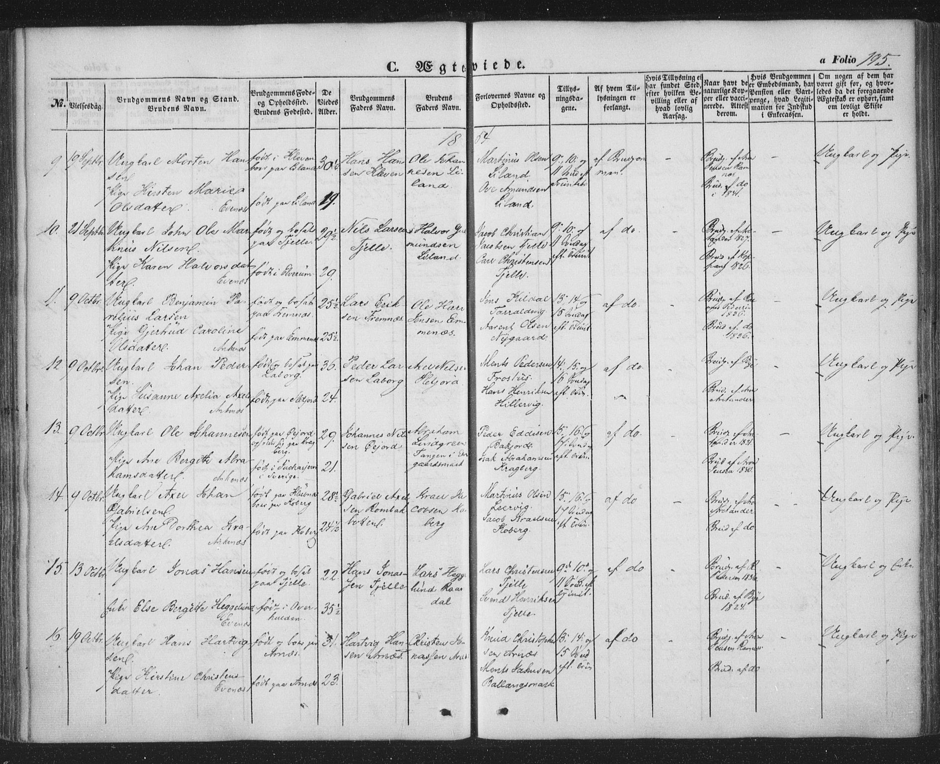 Ministerialprotokoller, klokkerbøker og fødselsregistre - Nordland, AV/SAT-A-1459/863/L0895: Parish register (official) no. 863A07, 1851-1860, p. 195