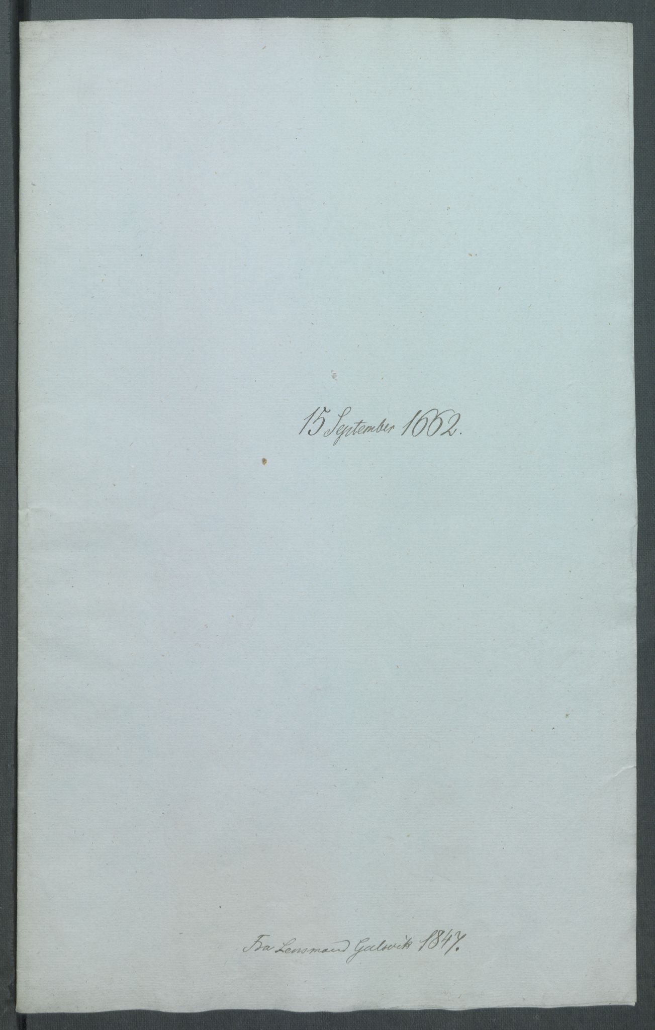 Riksarkivets diplomsamling, RA/EA-5965/F02/L0169: Dokumenter, 1661-1663, p. 127