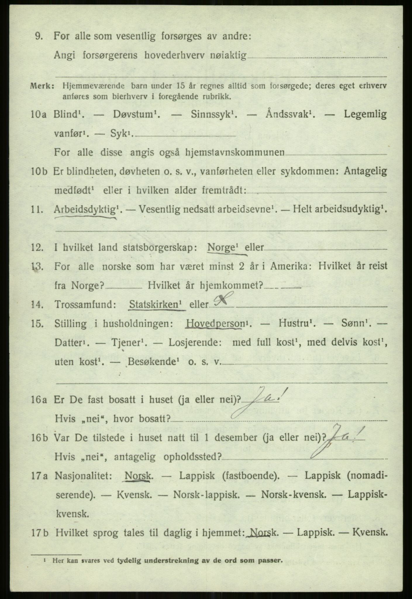 SATØ, 1920 census for Helgøy, 1920, p. 2034