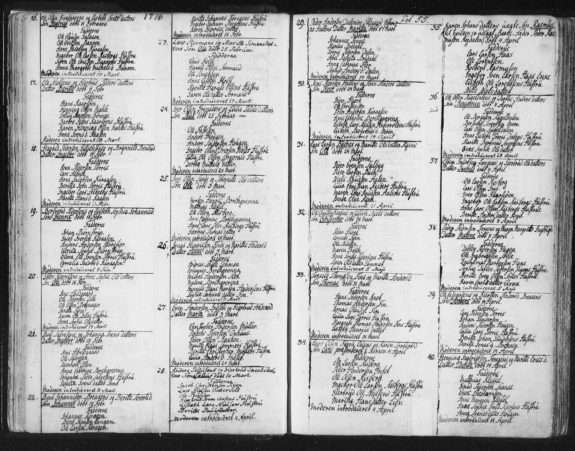 Ministerialprotokoller, klokkerbøker og fødselsregistre - Sør-Trøndelag, SAT/A-1456/681/L0926: Parish register (official) no. 681A04, 1767-1797, p. 55