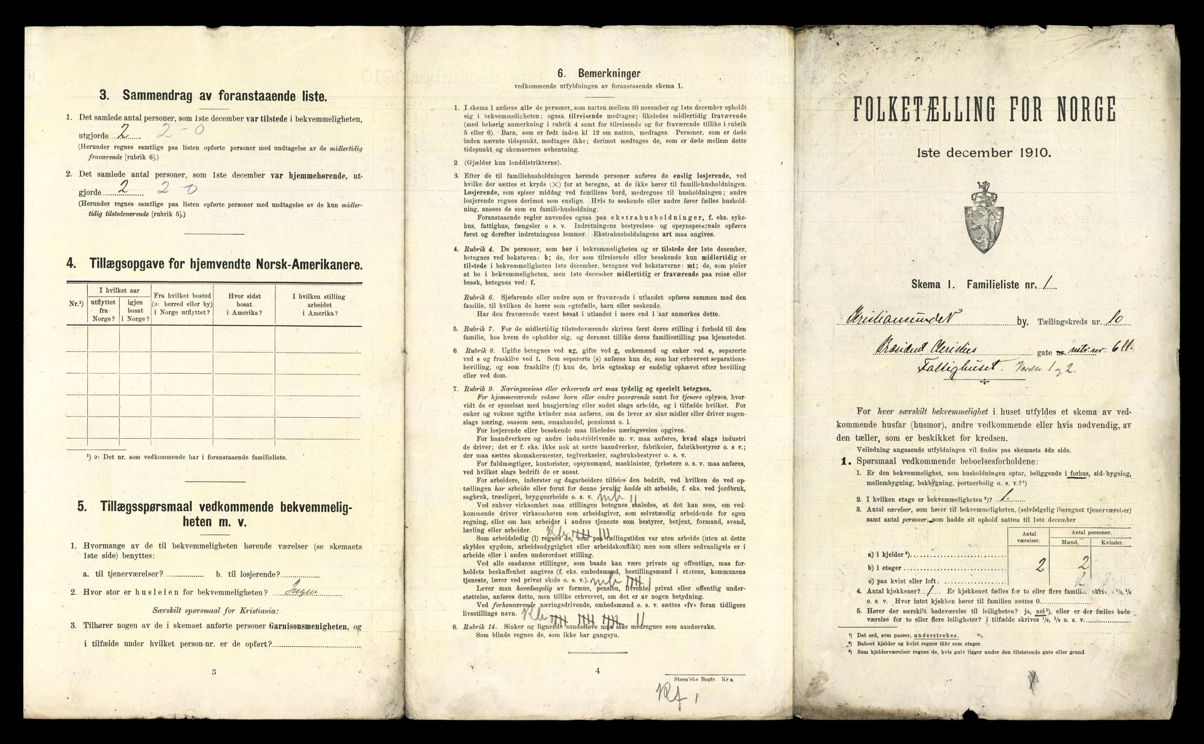 RA, 1910 census for Kristiansund, 1910, p. 2627