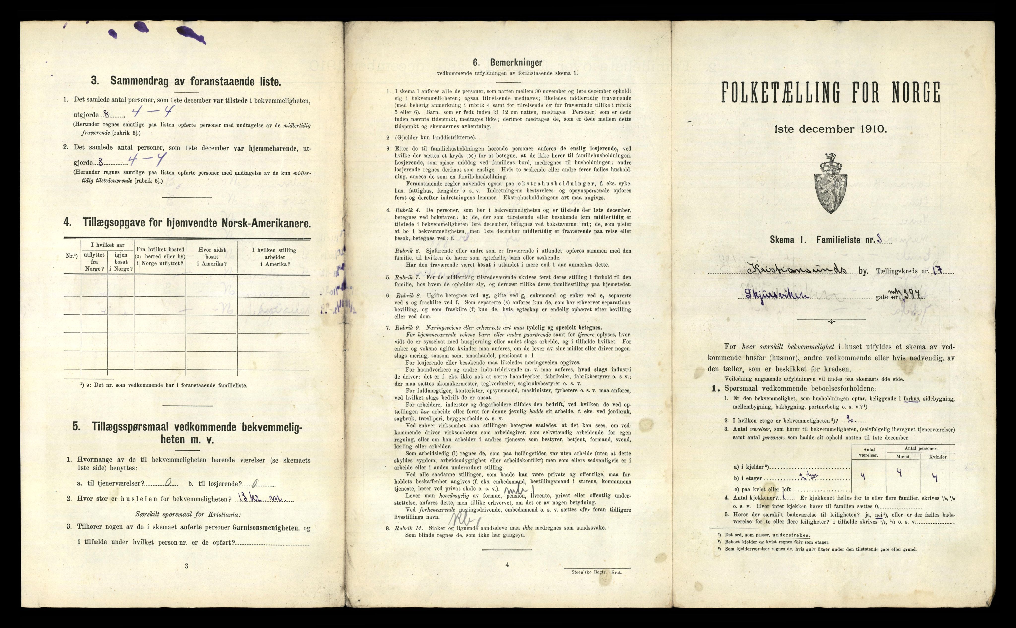 RA, 1910 census for Kristiansund, 1910, p. 5901