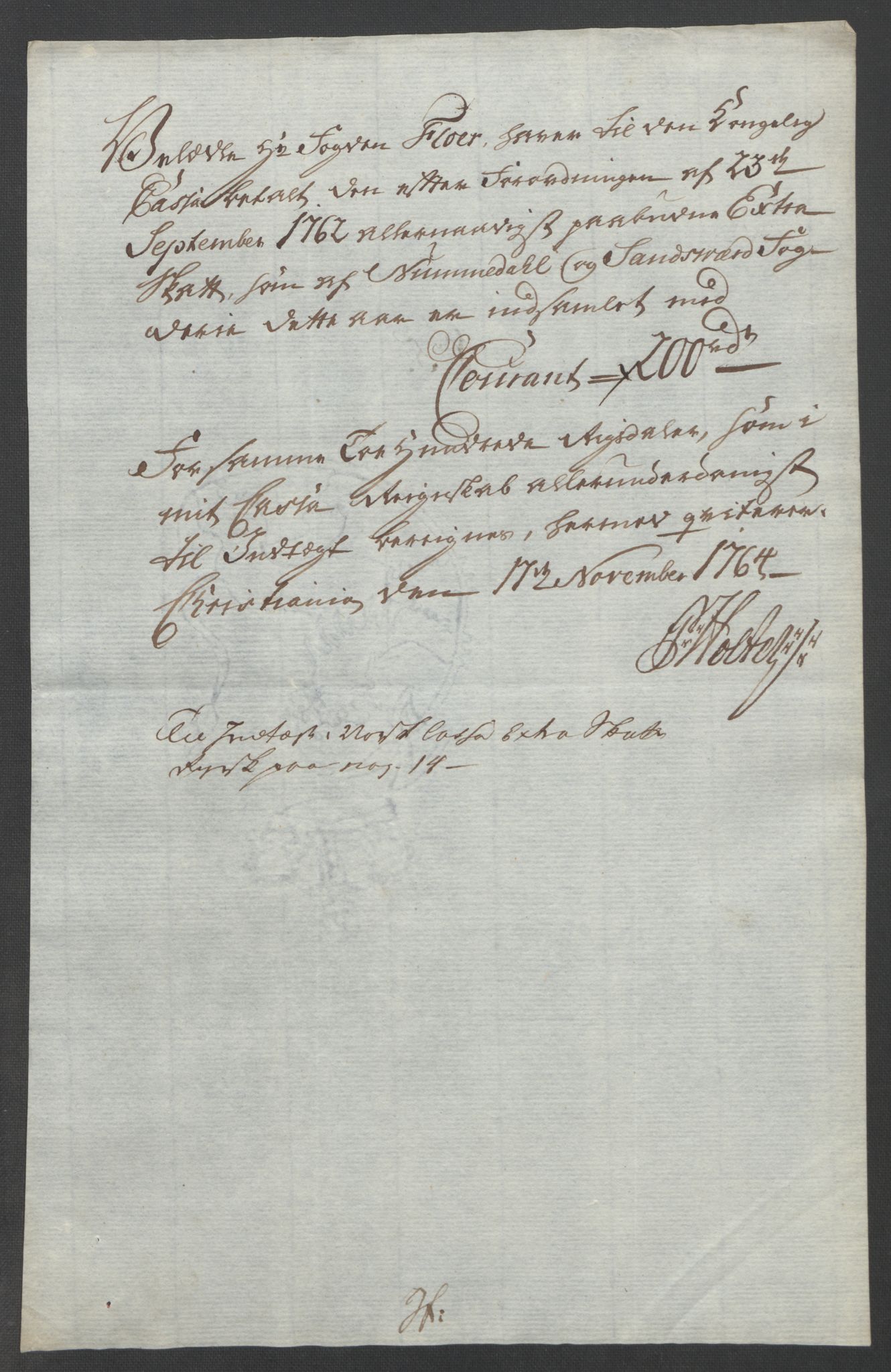 Rentekammeret inntil 1814, Reviderte regnskaper, Fogderegnskap, AV/RA-EA-4092/R24/L1672: Ekstraskatten Numedal og Sandsvær, 1762-1767, p. 251