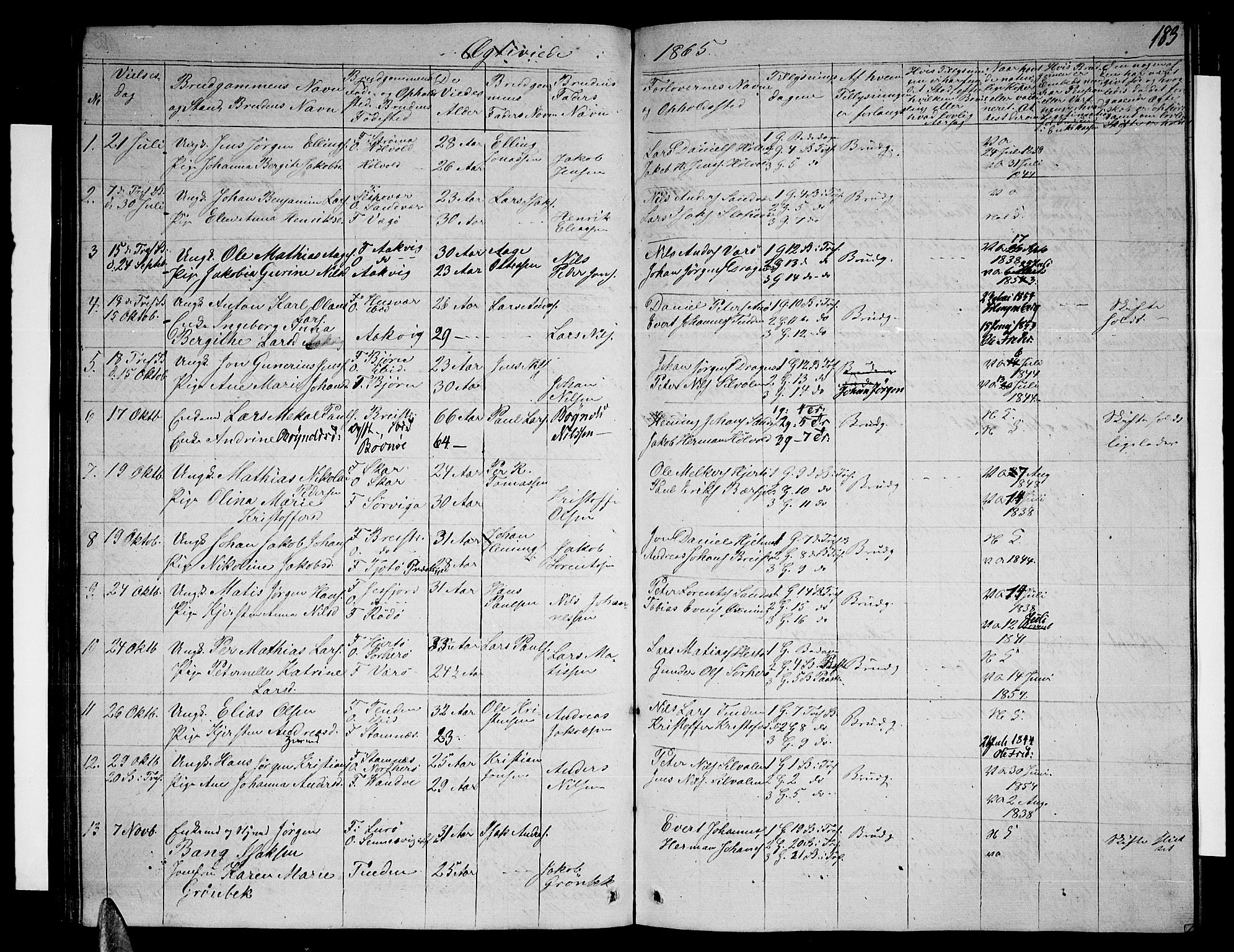 Ministerialprotokoller, klokkerbøker og fødselsregistre - Nordland, SAT/A-1459/834/L0512: Parish register (copy) no. 834C03, 1862-1877, p. 183