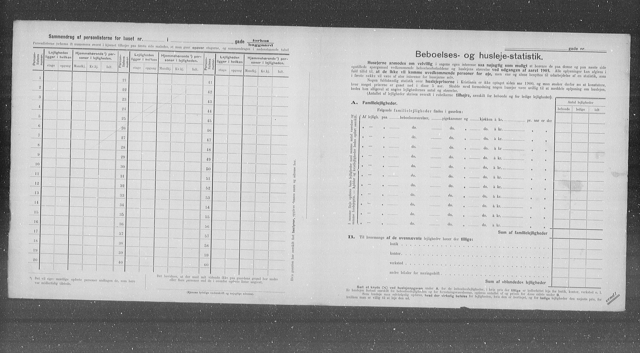 OBA, Municipal Census 1905 for Kristiania, 1905, p. 12515