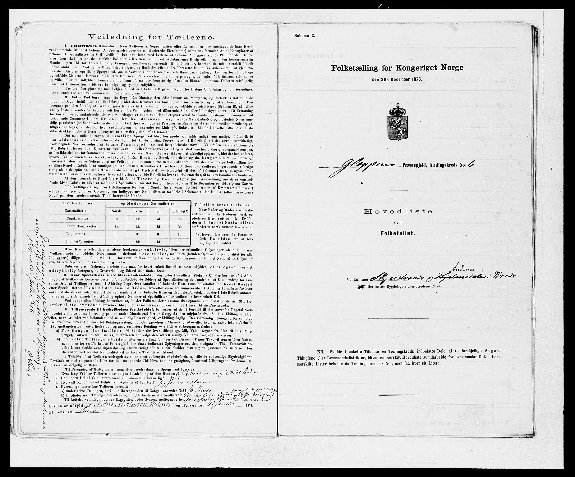 SAB, 1875 Census for 1445P Gloppen, 1875, p. 14