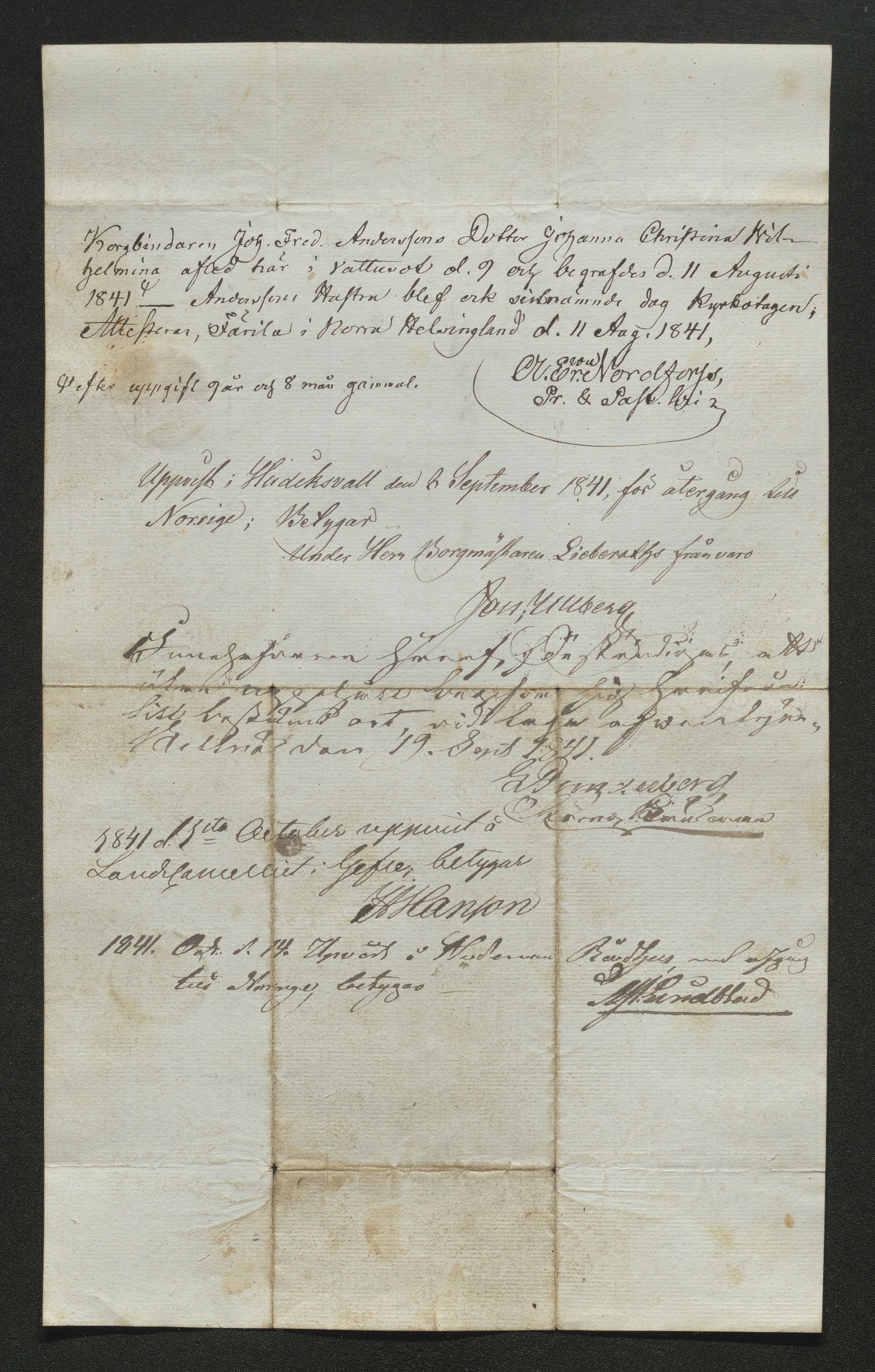 Drammen politikammer, SAKO/A-623/I/Ia/Iab/L0006: Innleverte pass, 1841-1842, p. 361