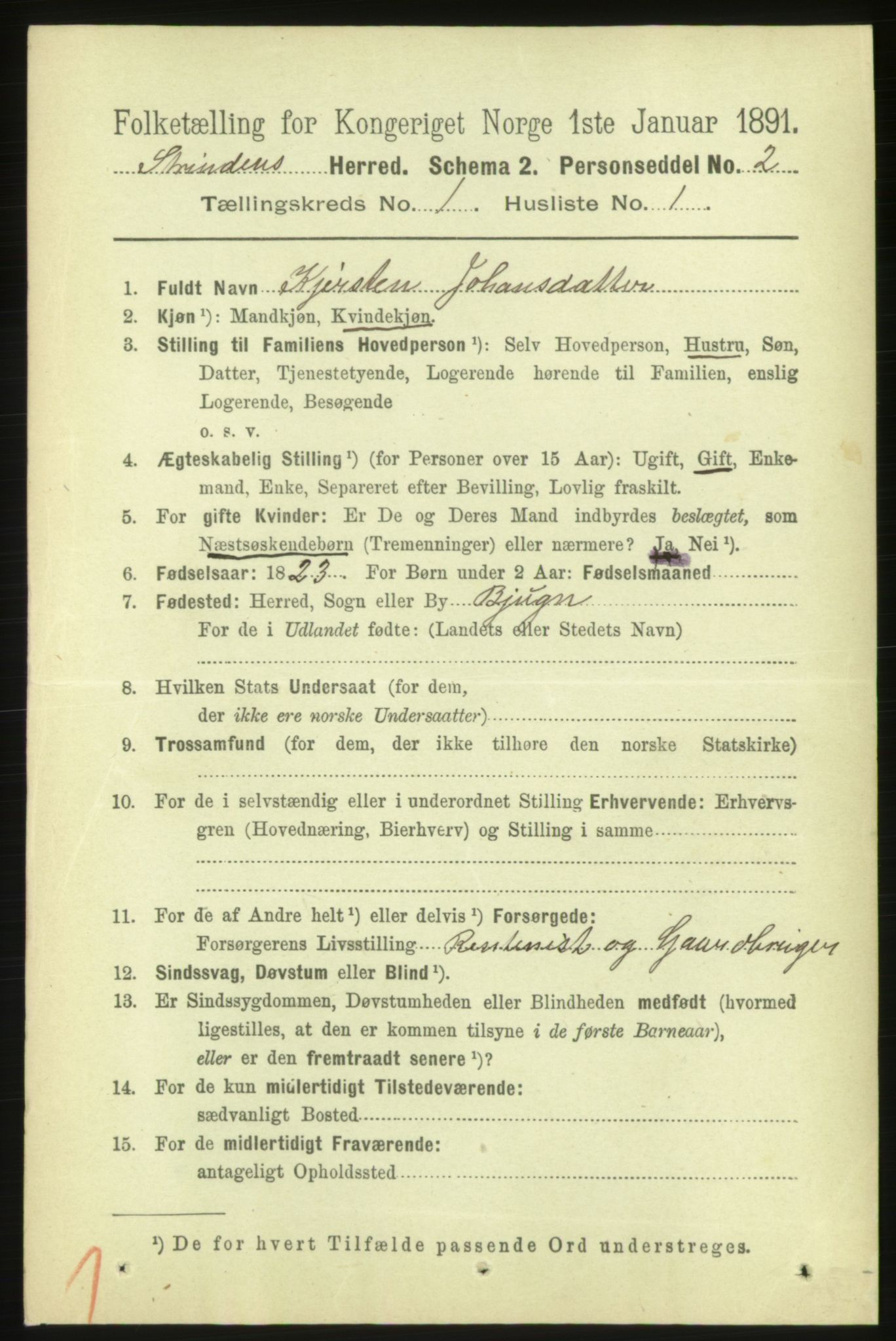 RA, 1891 census for 1660 Strinda, 1891, p. 108