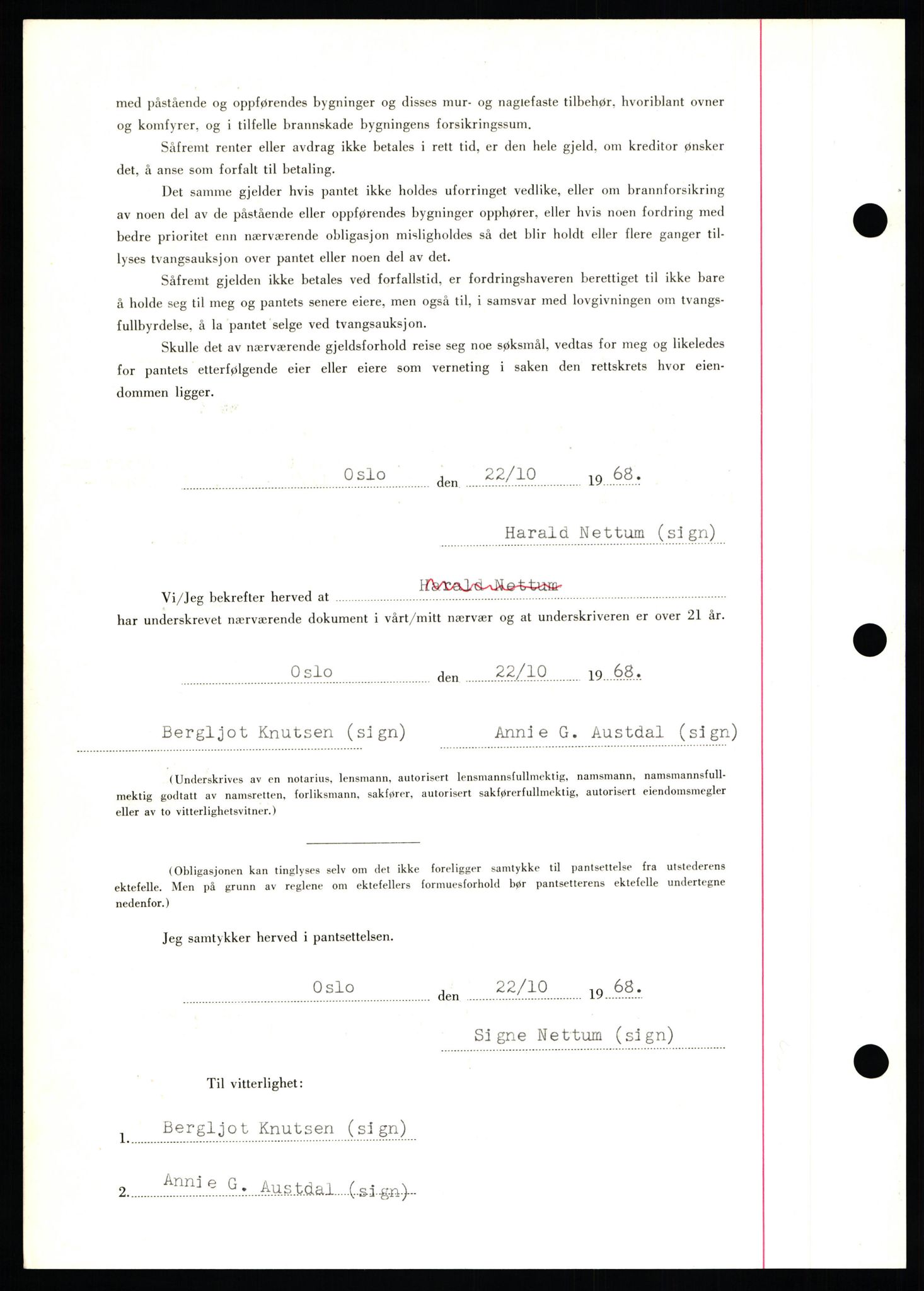 Nord-Hedmark sorenskriveri, SAH/TING-012/H/Hb/Hbf/L0077: Mortgage book no. B77, 1968-1969, Diary no: : 5499/1968