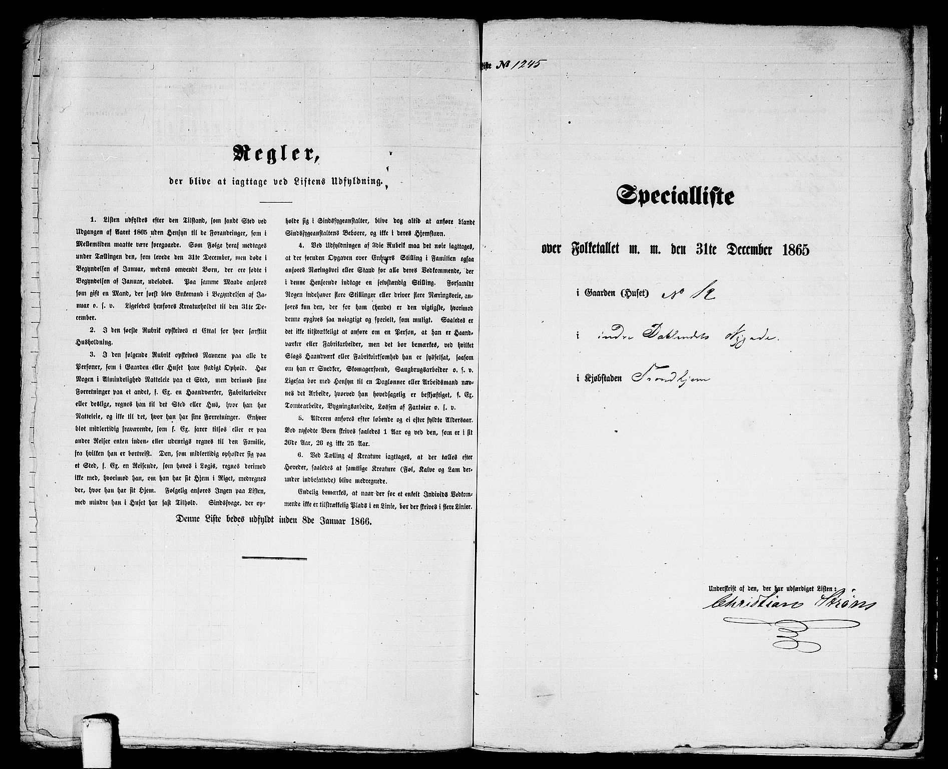 RA, 1865 census for Trondheim, 1865, p. 2586